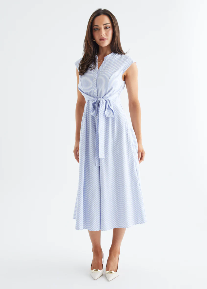 Adelle Midi Dress - Baby Blue - Image 5