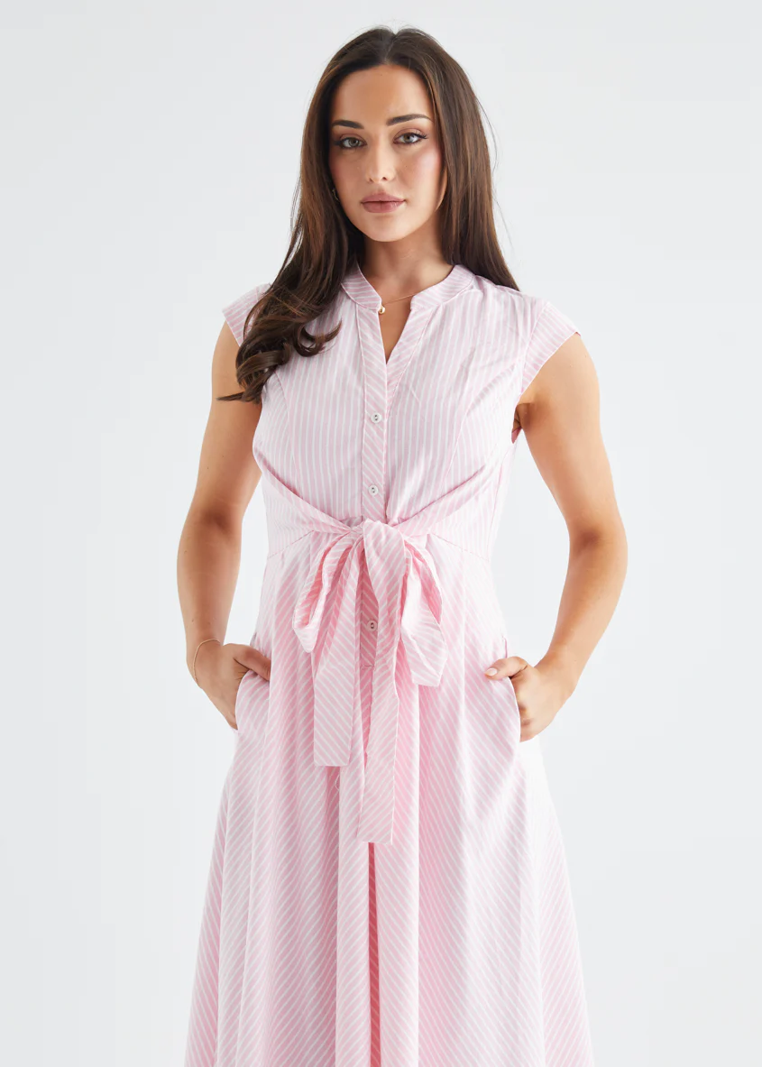 Adelle Midi Dress - Baby Pink - Image 3