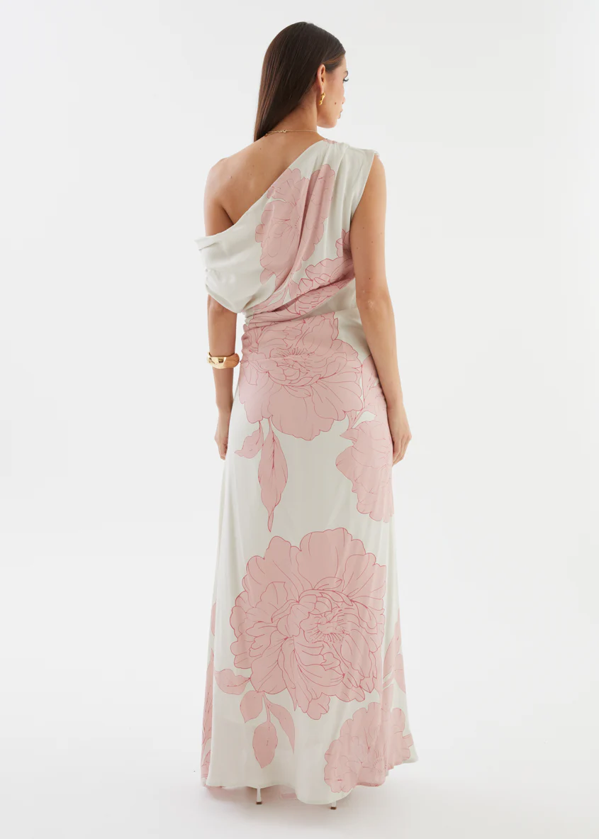 Aida Drop Shoulder Maxi Dress - Blush Bloom - Image 7