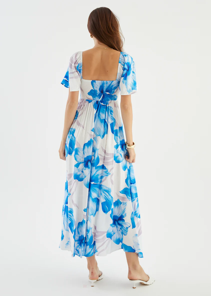 Ailea Maxi Dress - Blue Flowers - Image 9