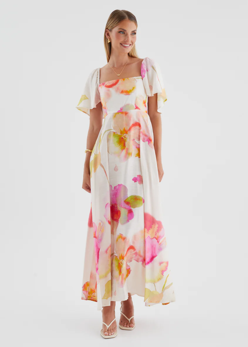 Ailea Maxi Dress - Pink Floral - Image 4