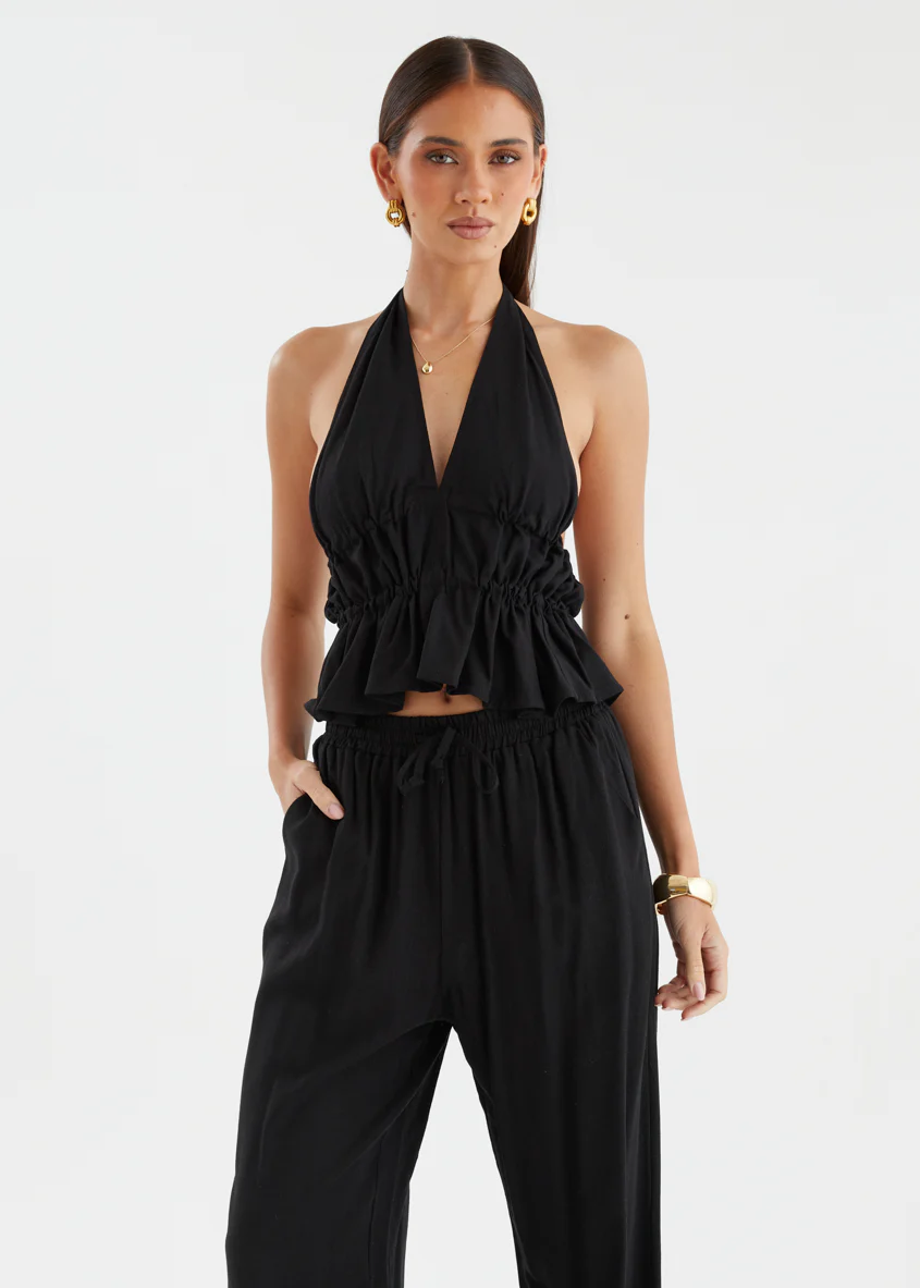 Akira Halter Top - Black - Image 3