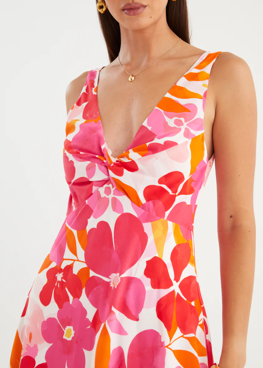 Alisina Midi Dress - Pink Flowers - Image 10