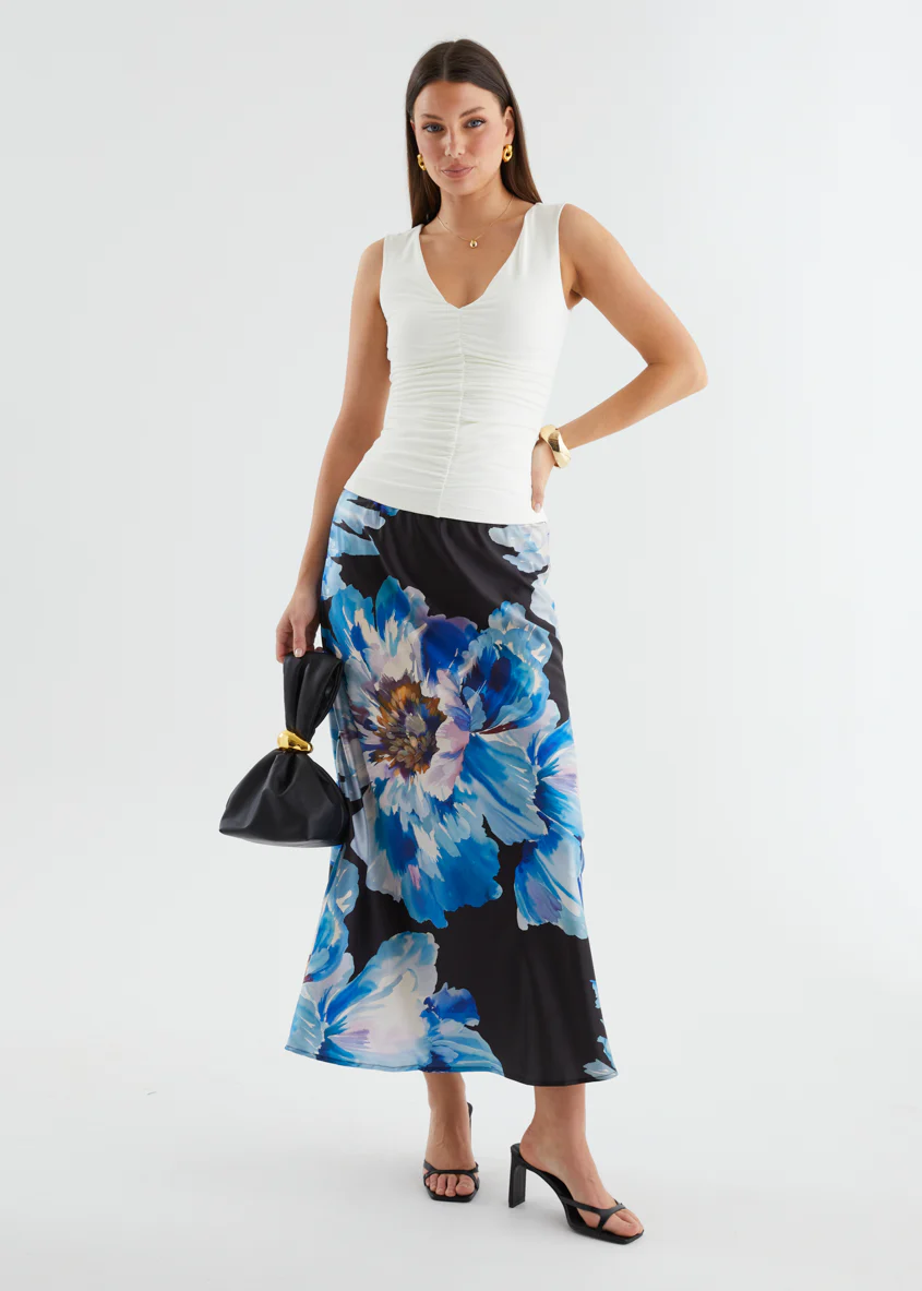 Allie Maxi Skirt - Midnight Bloom - Image 2