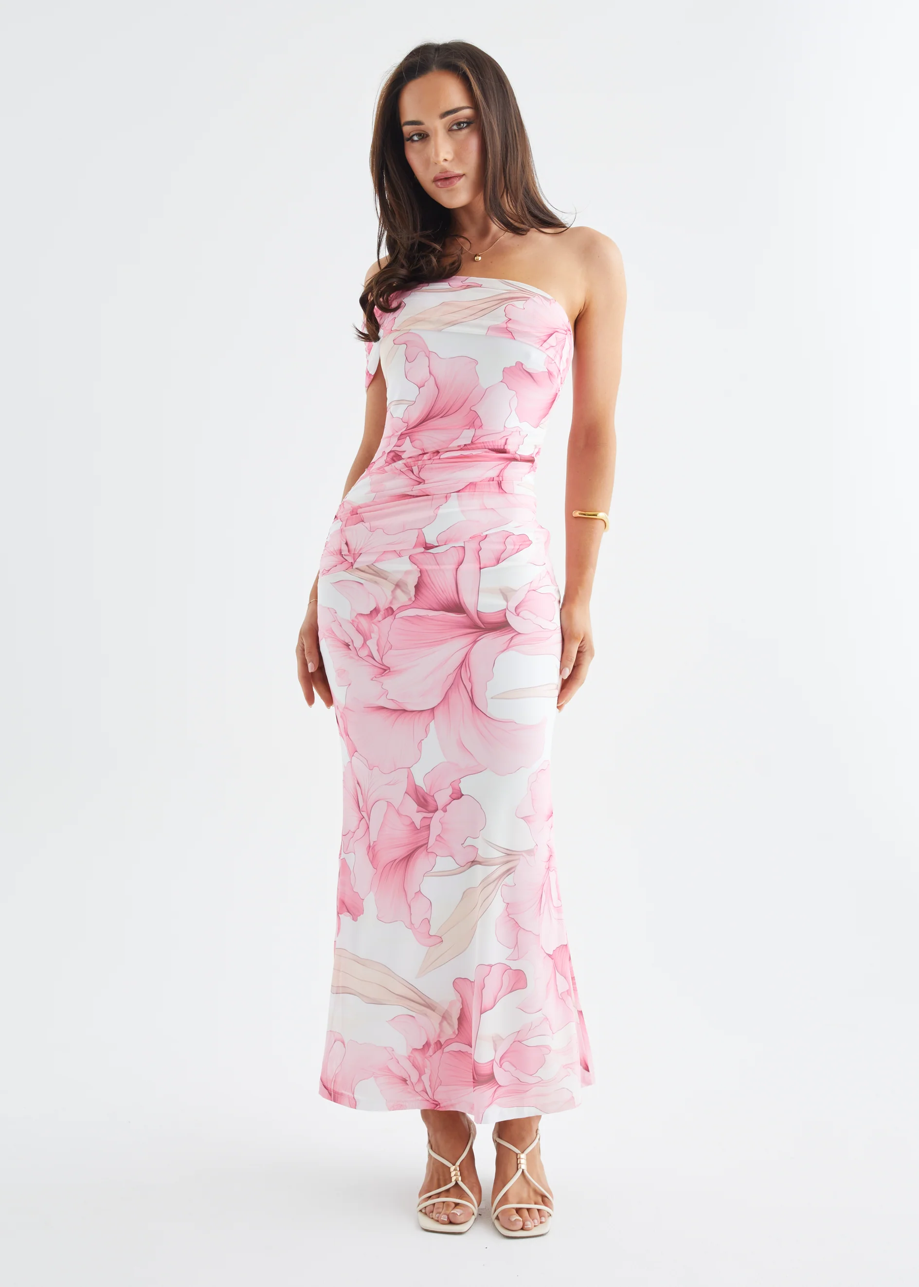 Allina Mesh Maxi Dress - Pink Petal - Image 9