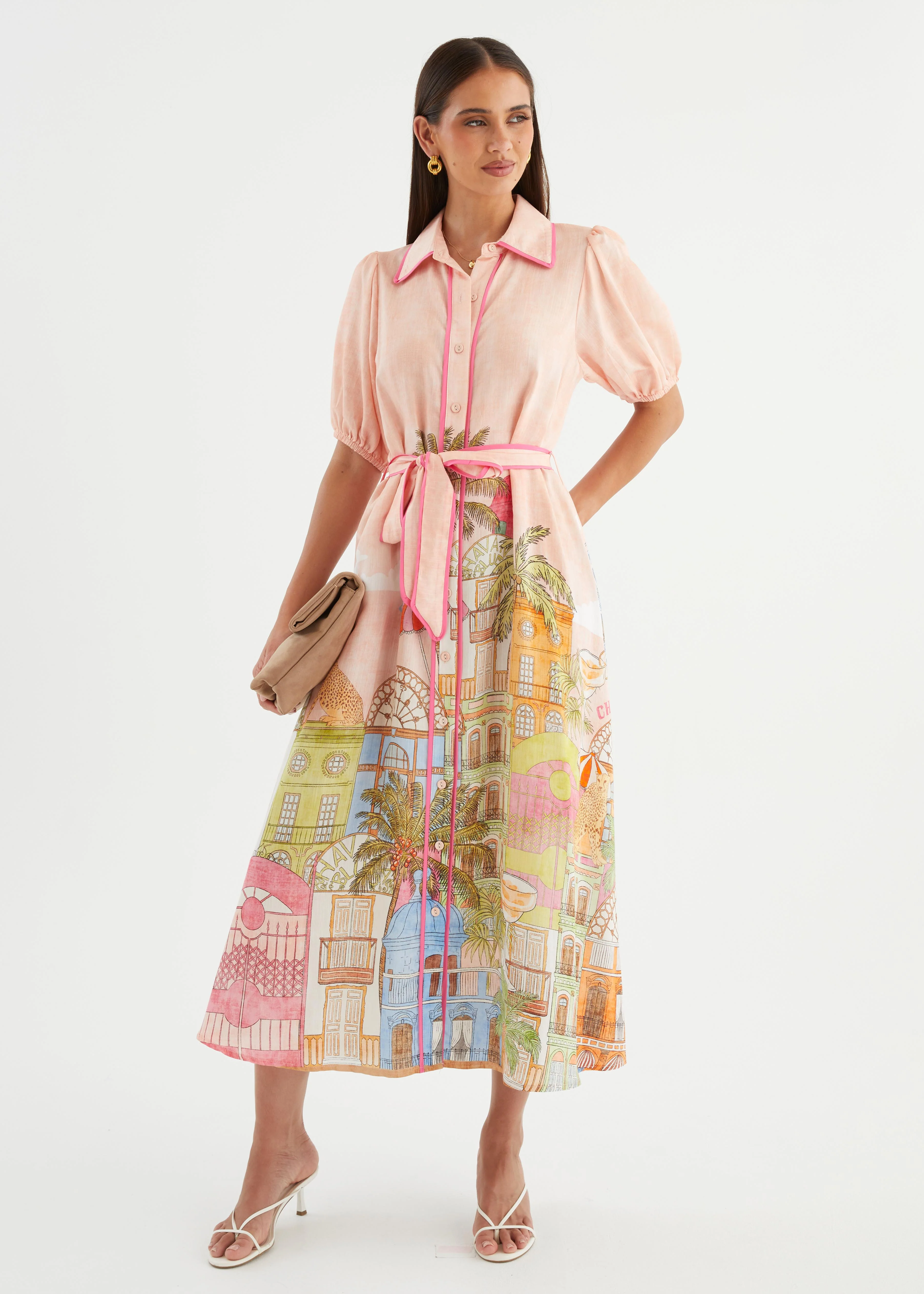 Alysa Midi Dress - Havana Pink - Image 4