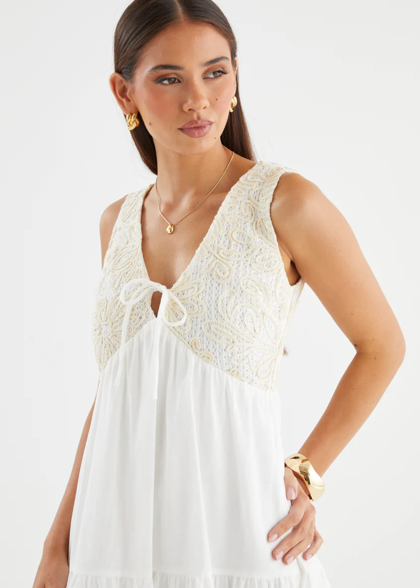 Amberley Maxi Dress - Off White - Image 8