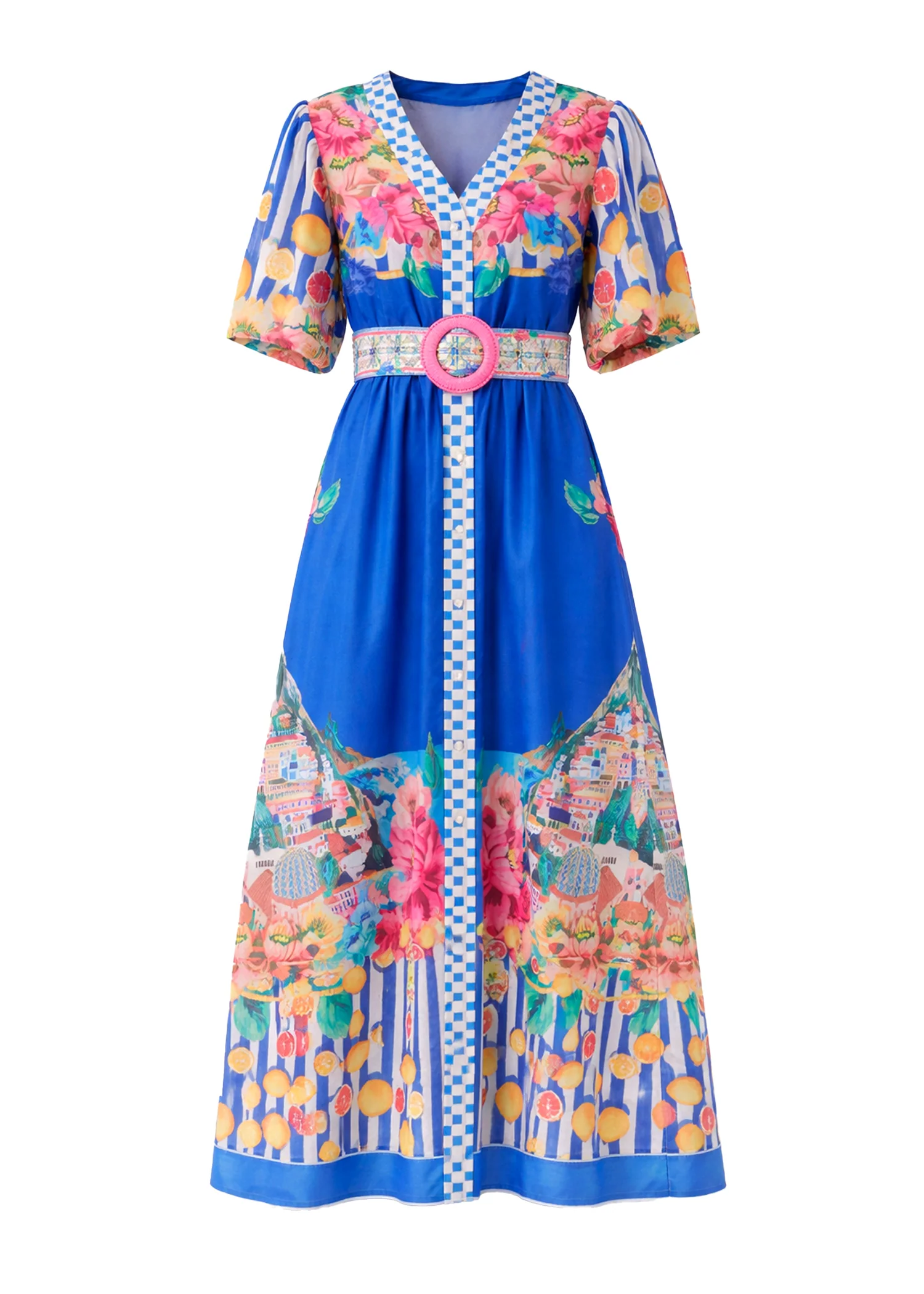 Ambre Maxi Dress - Positano Cobalt - Image 3