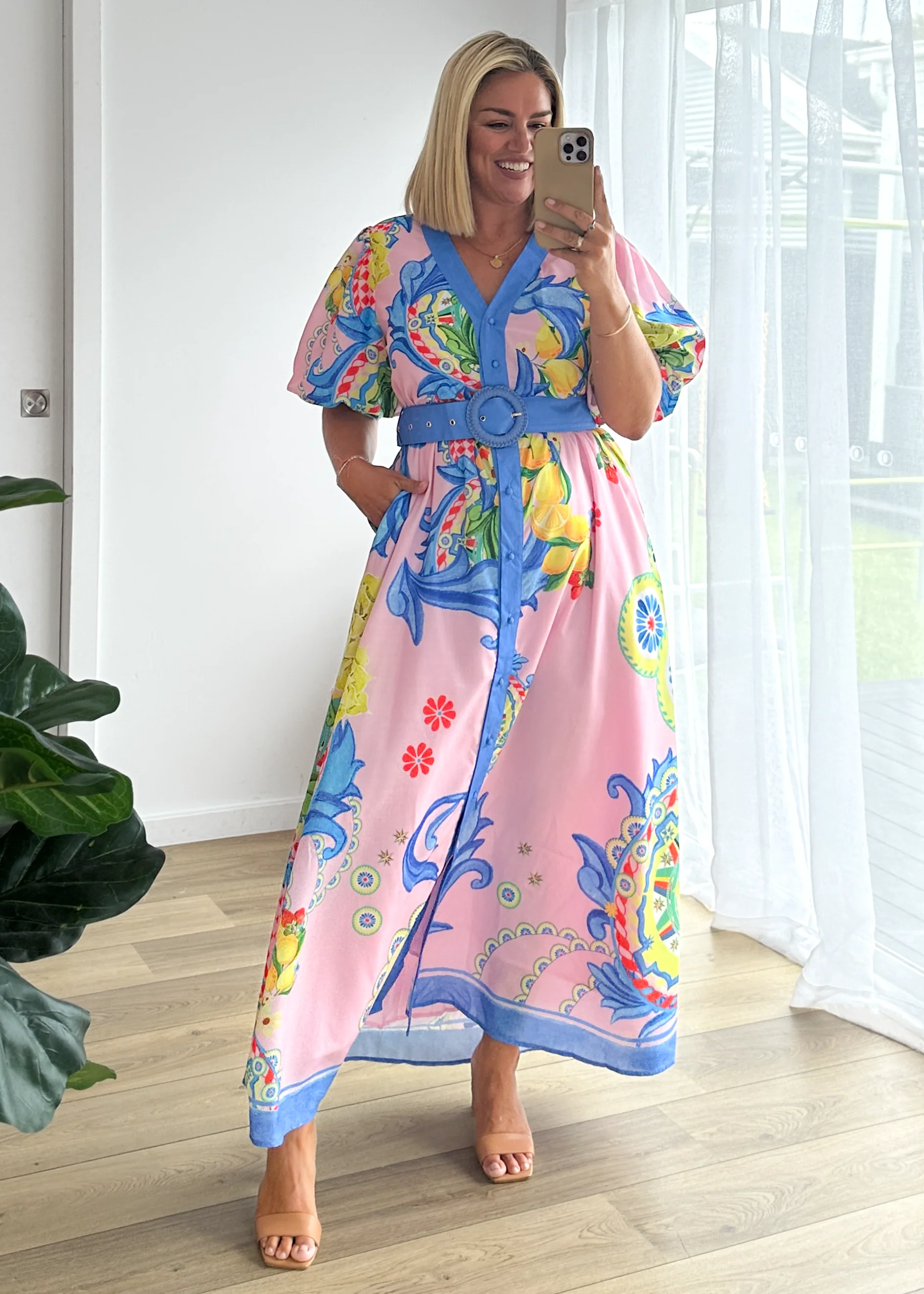 Ambre Maxi Dress - Sicily Print - Image 5