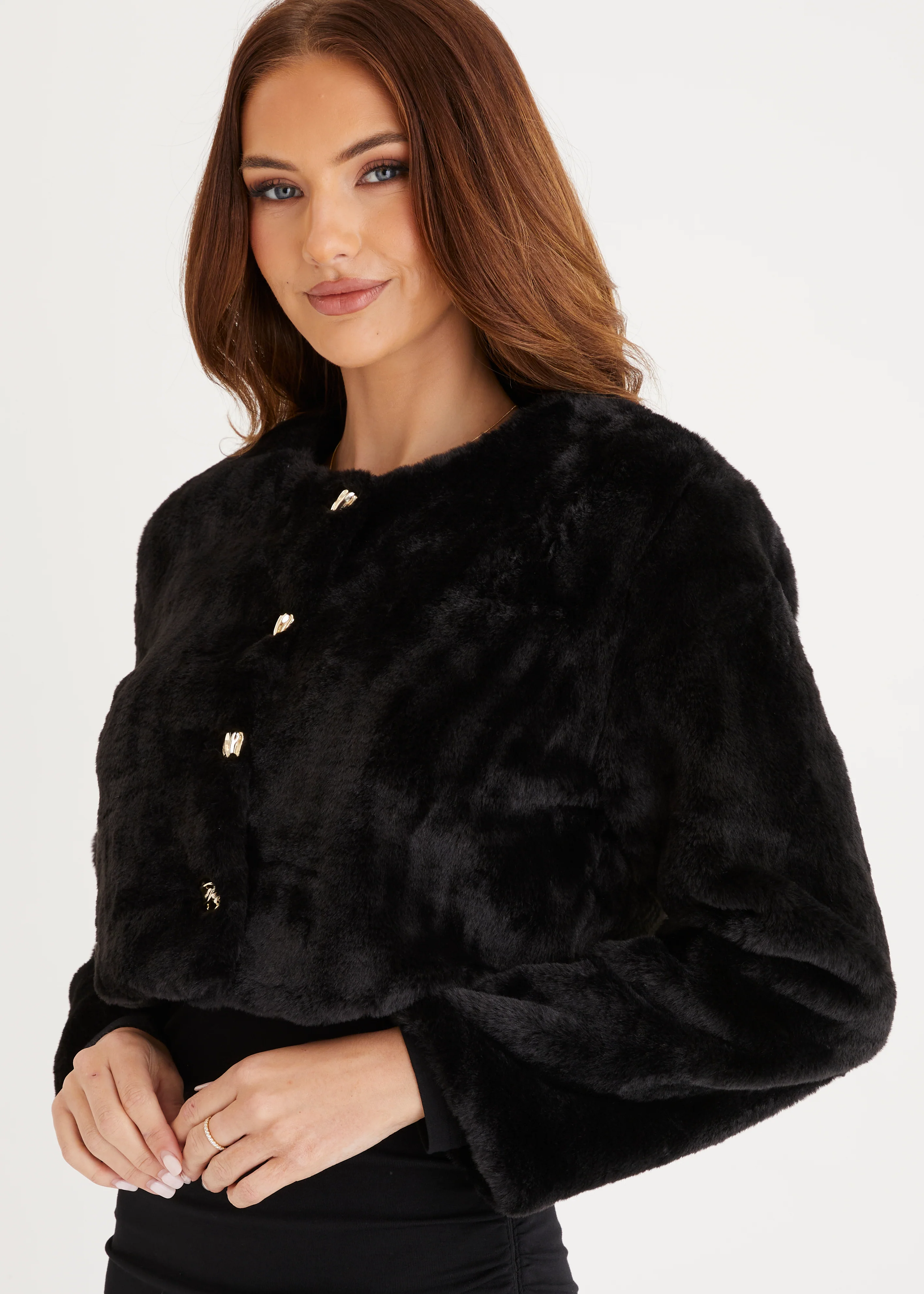 Amelita Cropped Jacket - Black - Image 5