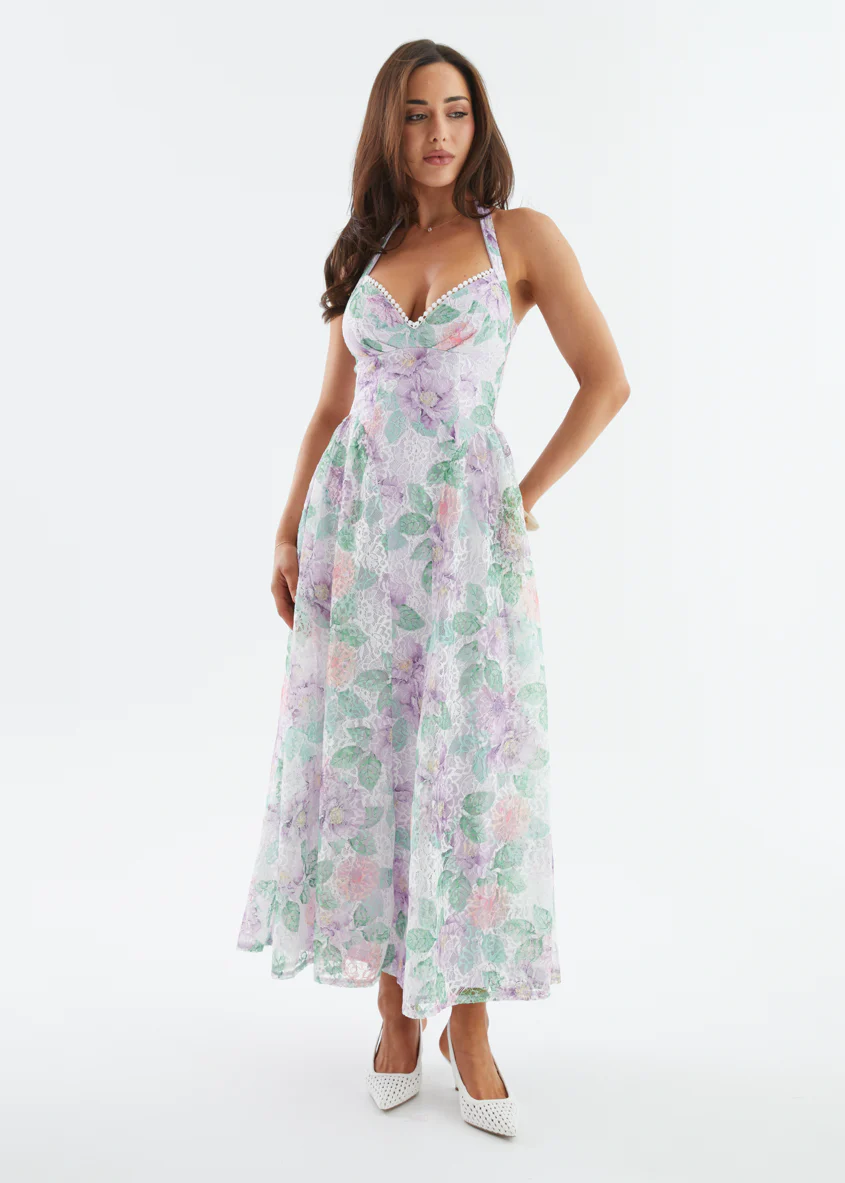 Analeigh Halter Maxi Dress - Lilac Meadows - Image 15
