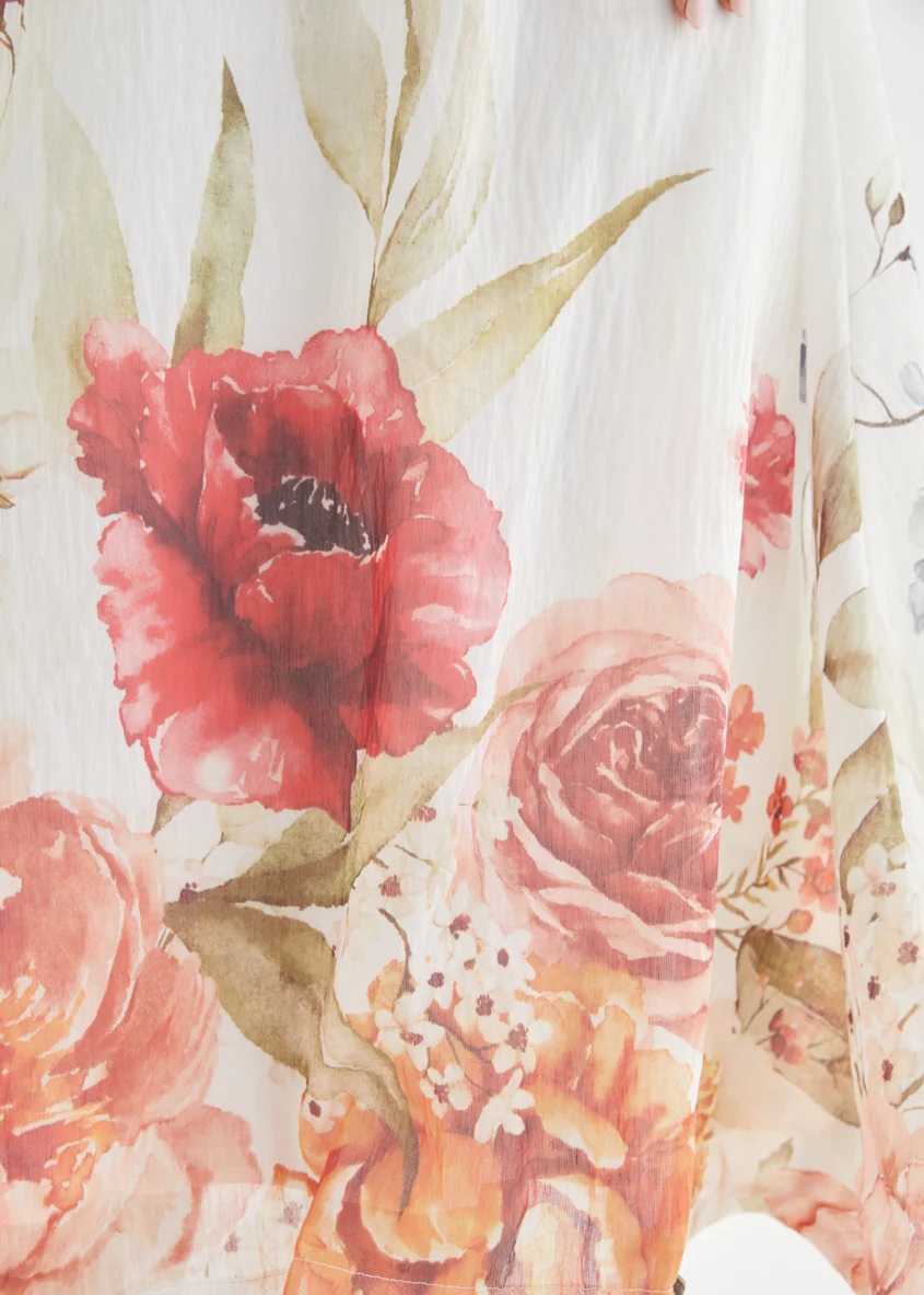Andrea Midi Dress - White Garden - Image 8
