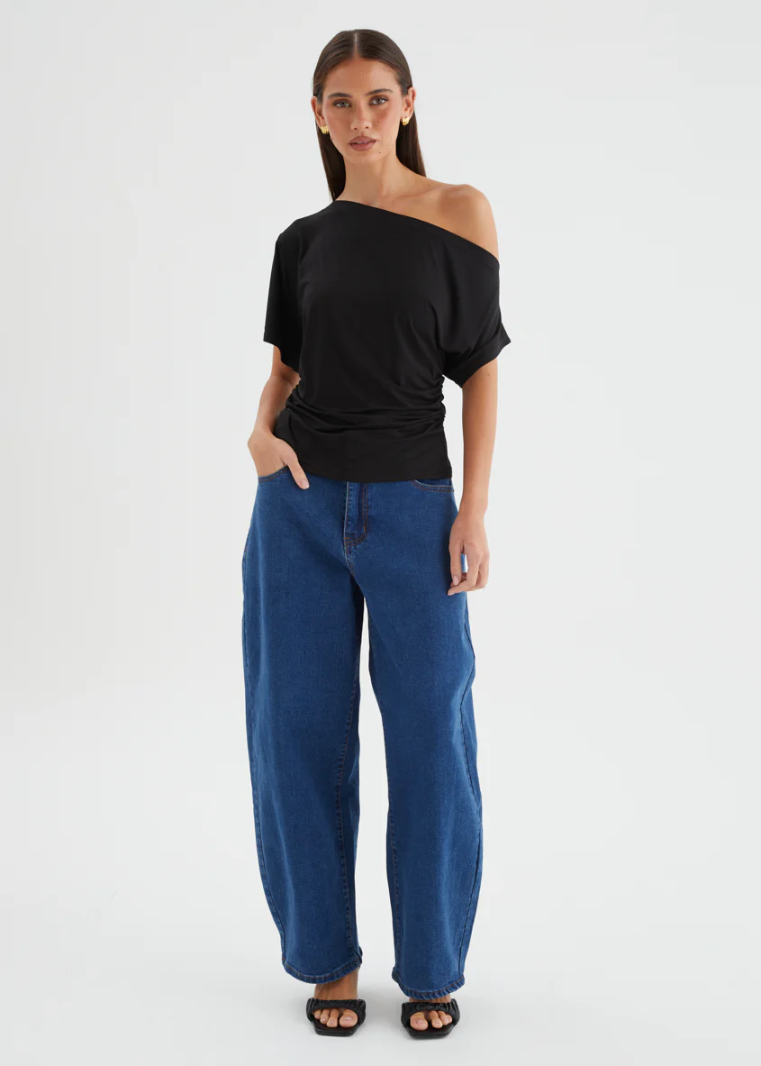 Anwar Barrel Jeans - Indigo - Image 4