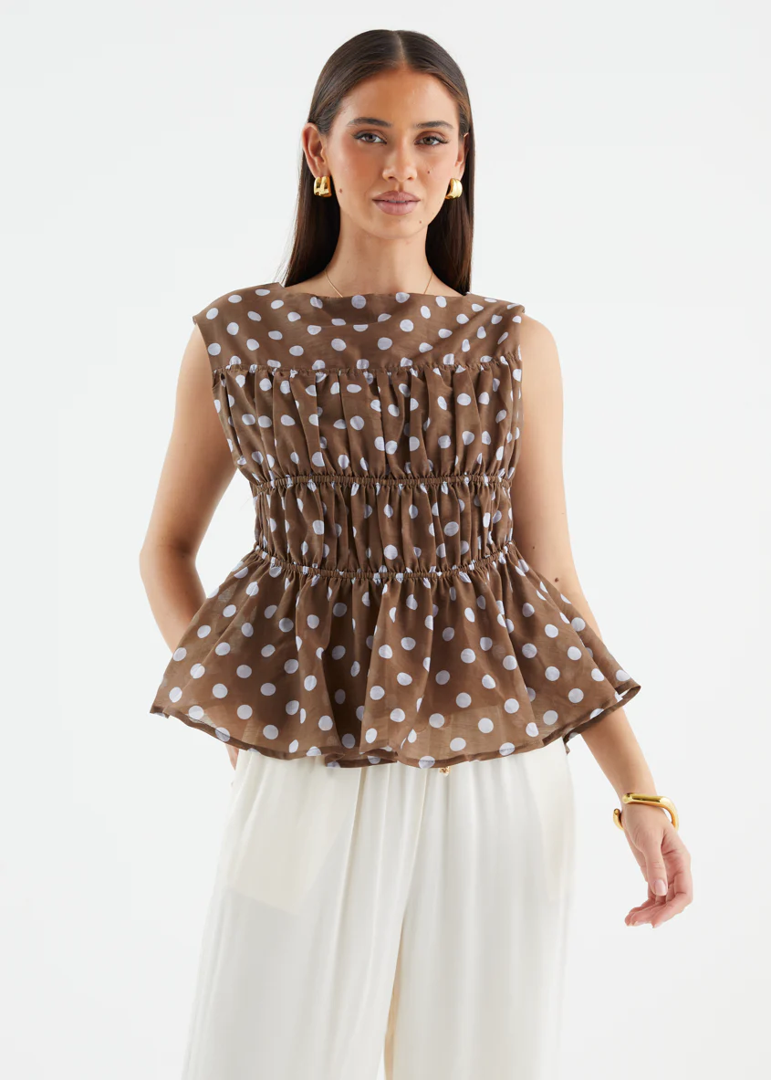 Apollo Top - Chocolate Polka - Image 12