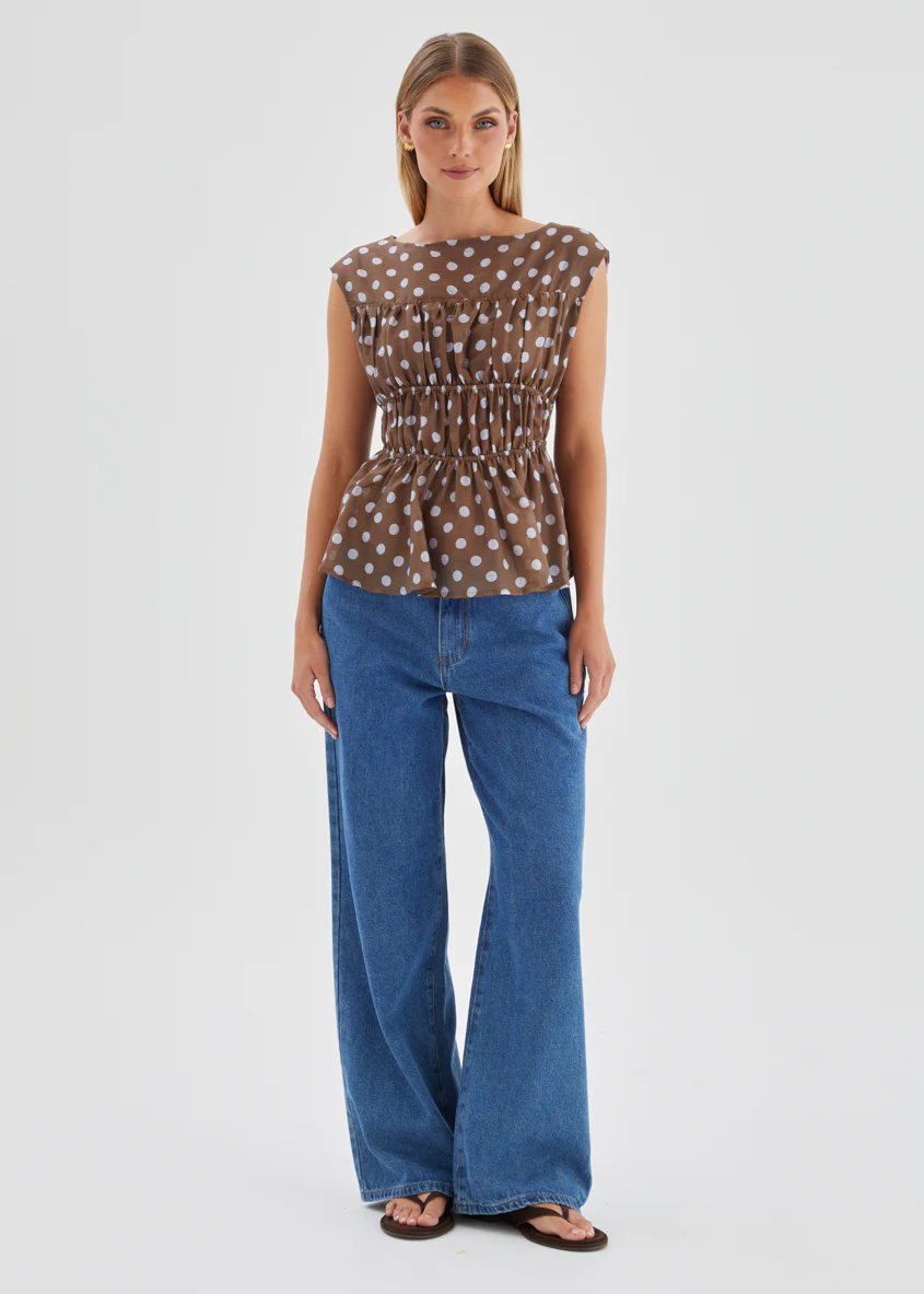 Apollo Top - Chocolate Polka - Image 3