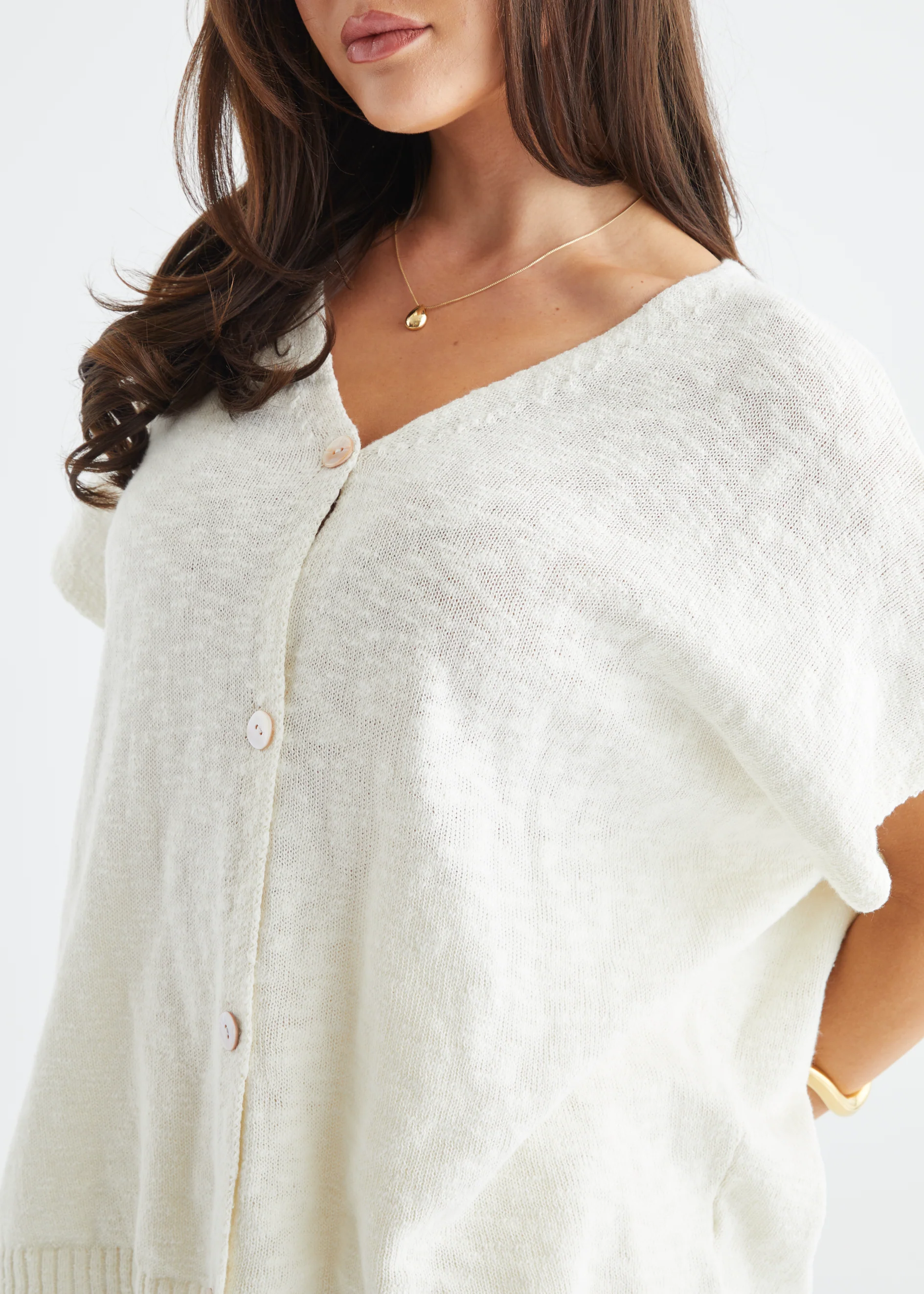 Aria Knit Top - Milk - Image 7