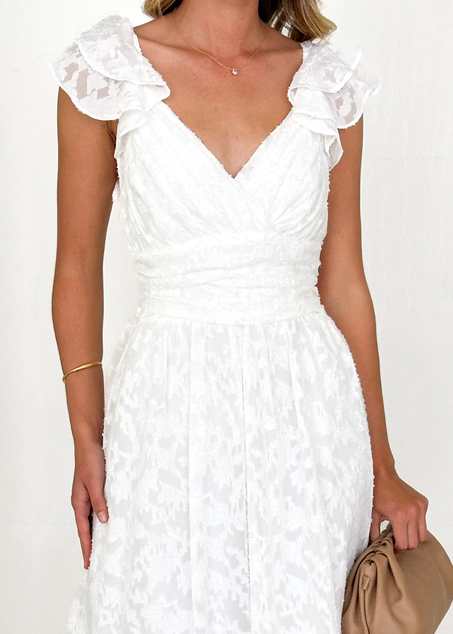 Aries Maxi Dress - Off White - Image 12