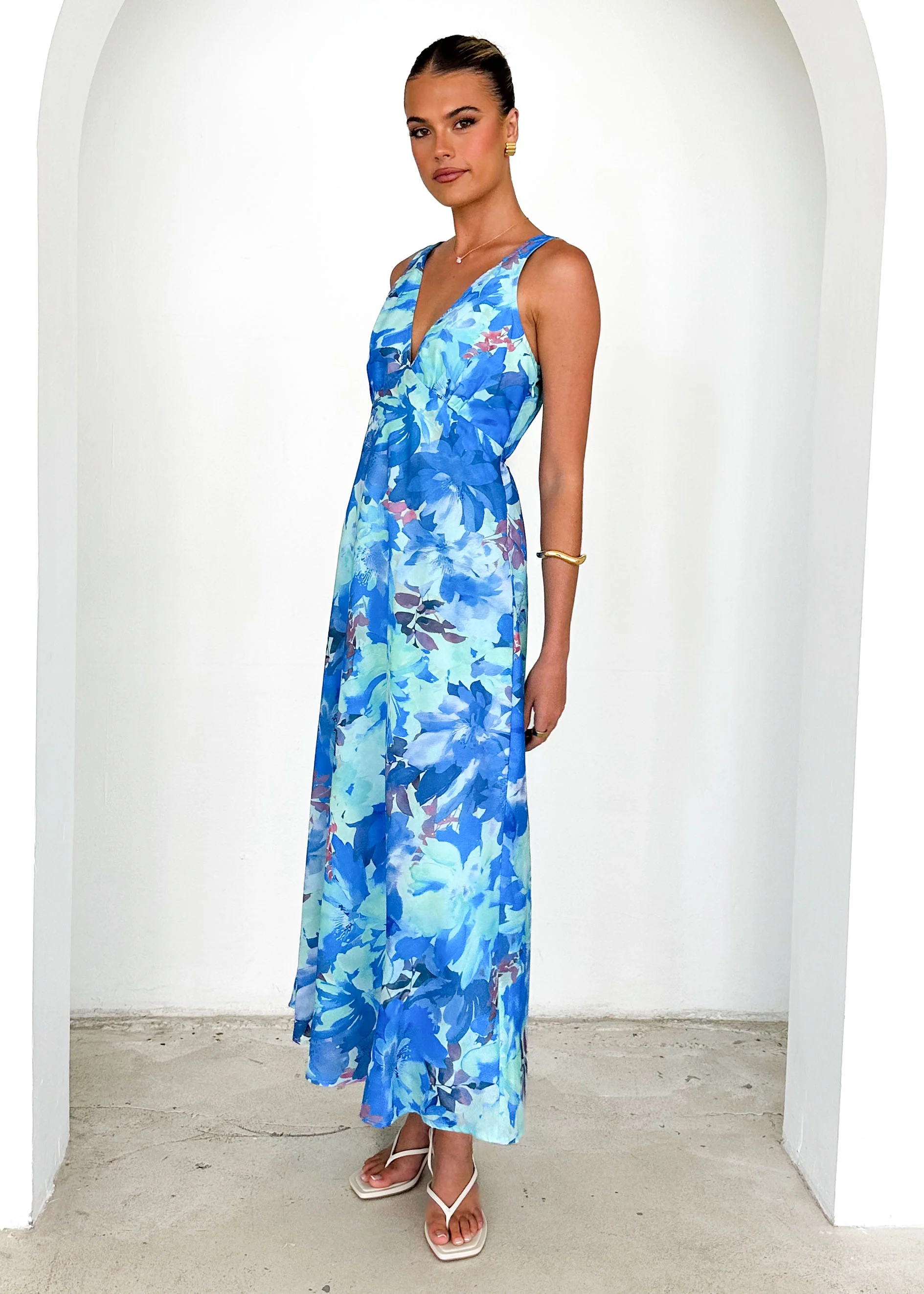 Arlow Maxi Dress - Blue Splash - Image 4