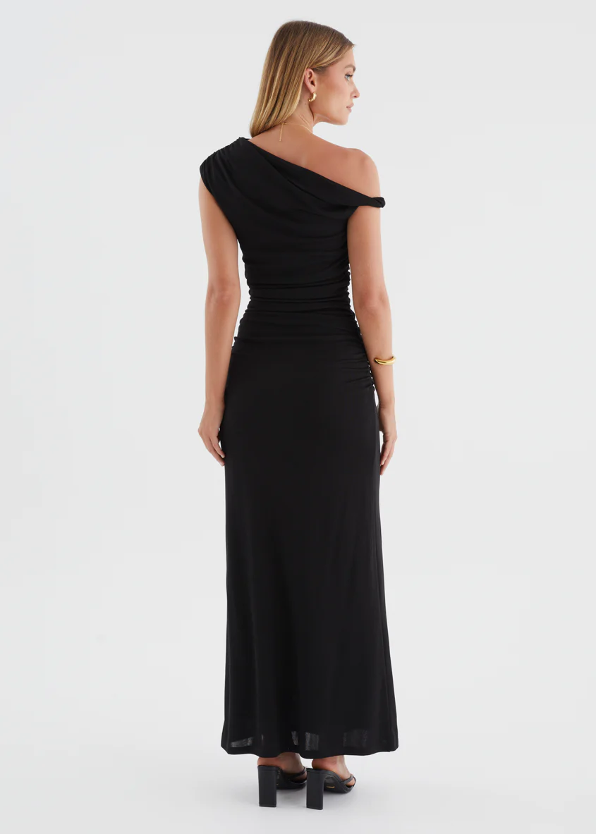 Atlantis Midi Dress - Black - Image 7