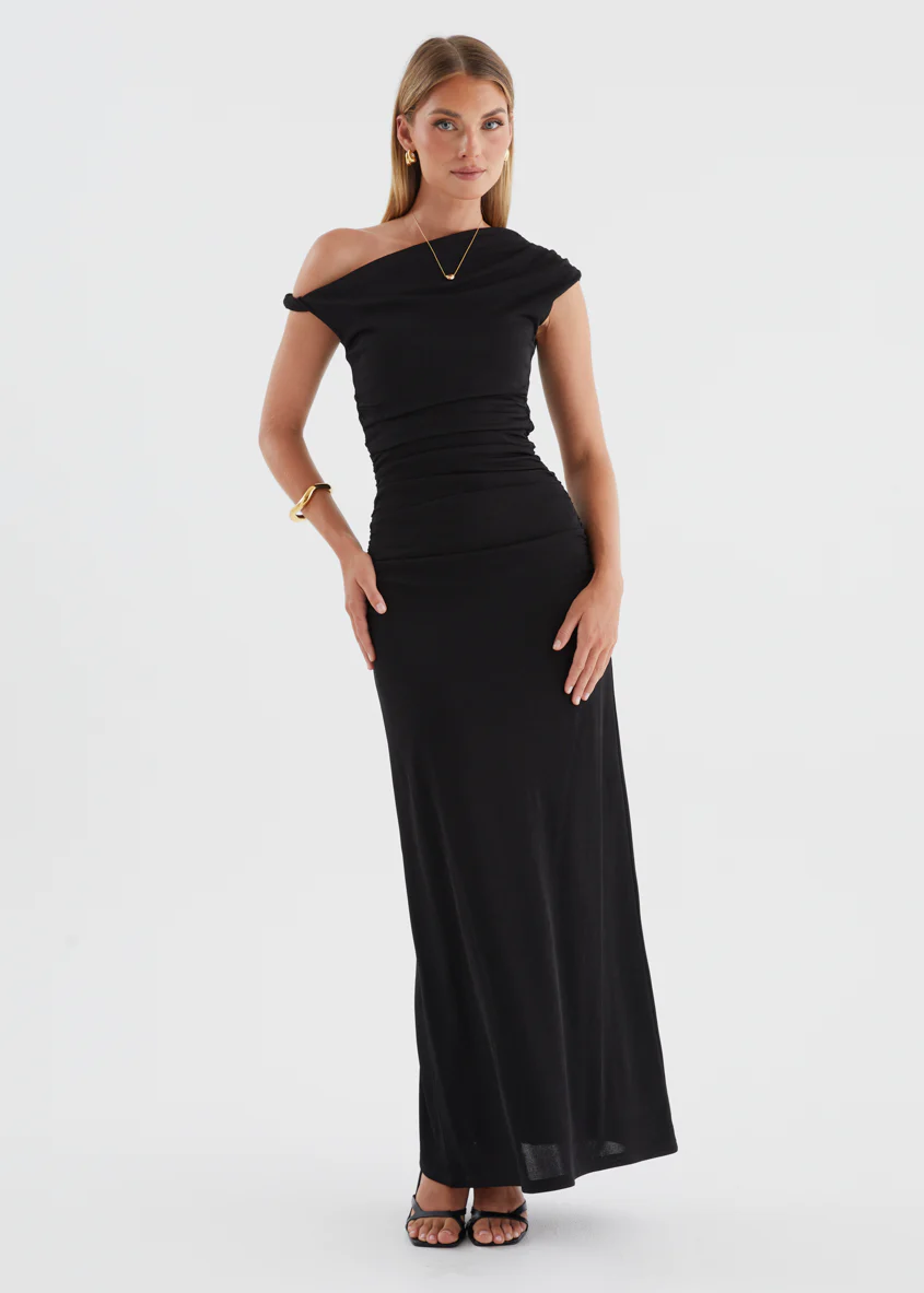 Atlantis Midi Dress - Black - Image 8
