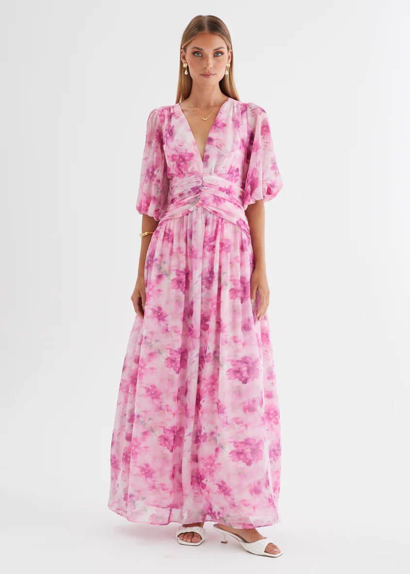 Aubree Maxi Dress - Watercolour Floral - Image 14