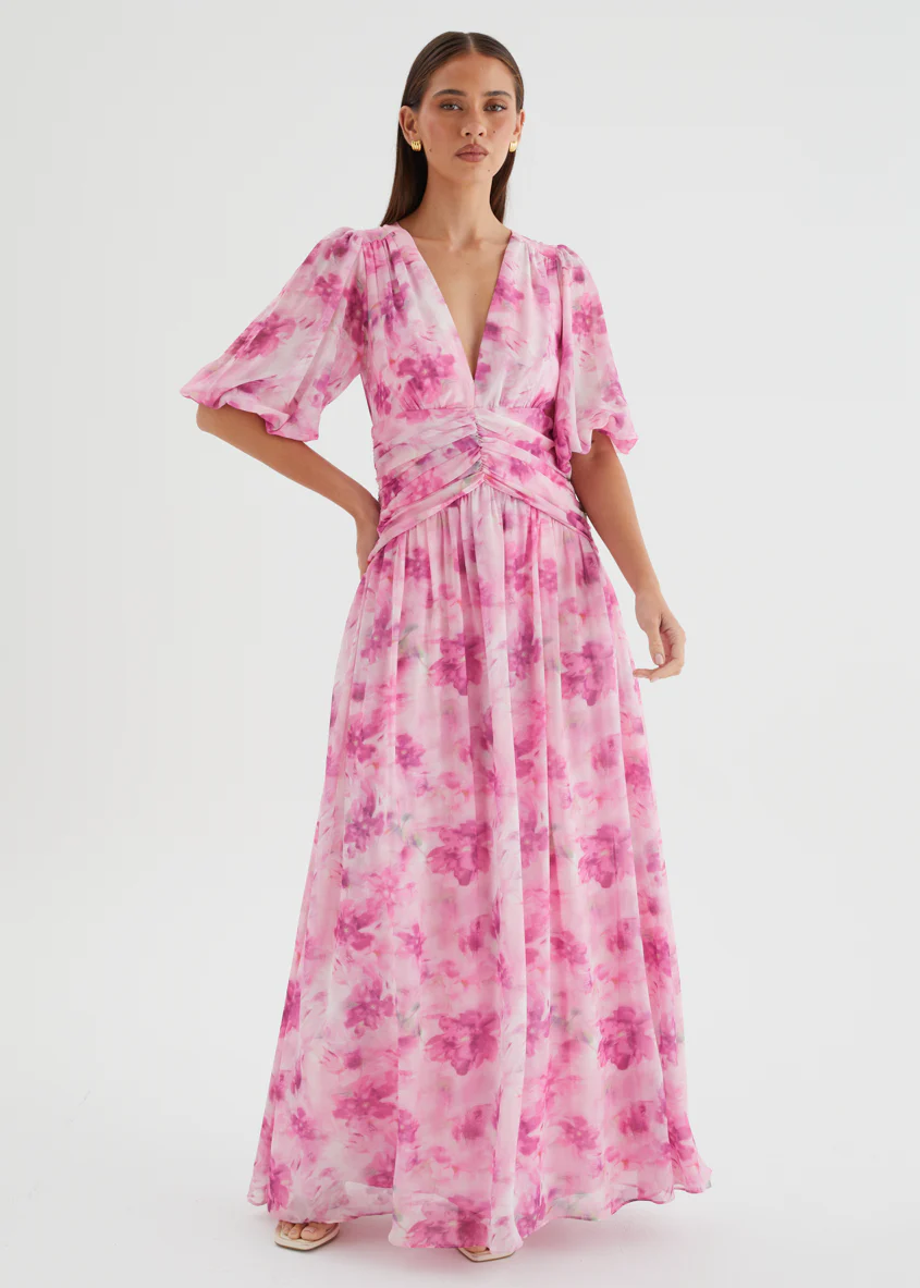 Aubree Maxi Dress - Watercolour Floral - Image 4