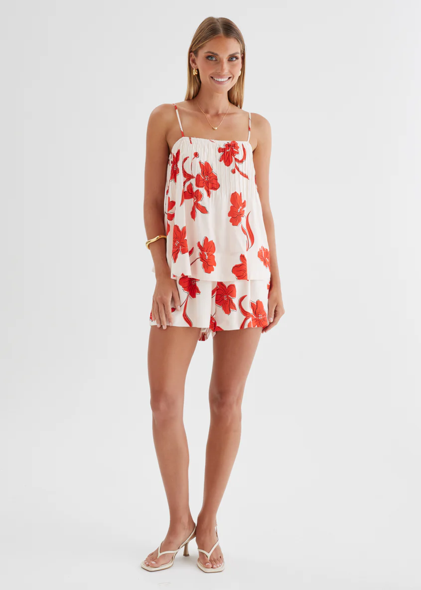 Avaah Playsuit - Red Flowers - Image 3