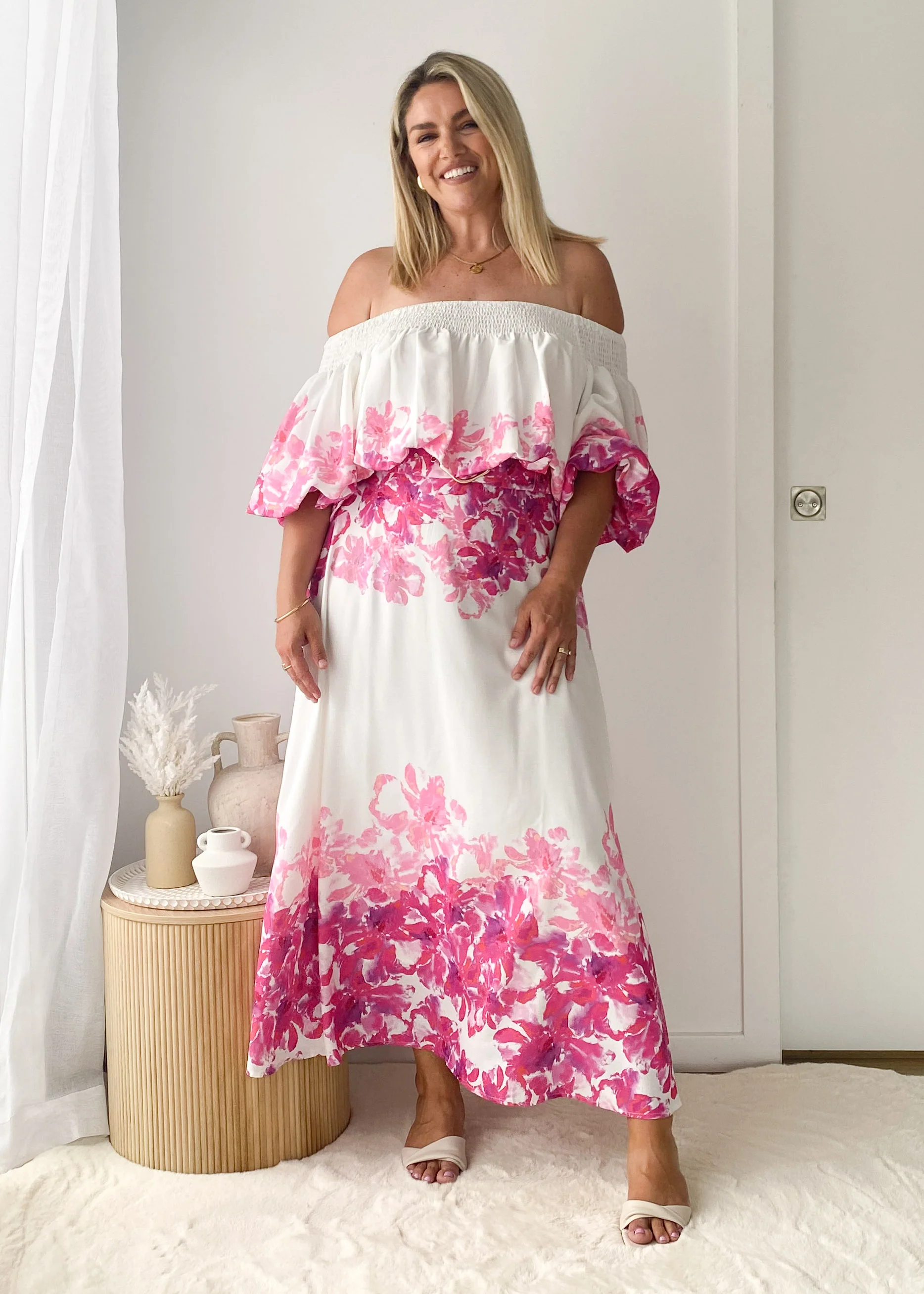 Averie Maxi Skirt - Pink Floral - Image 4