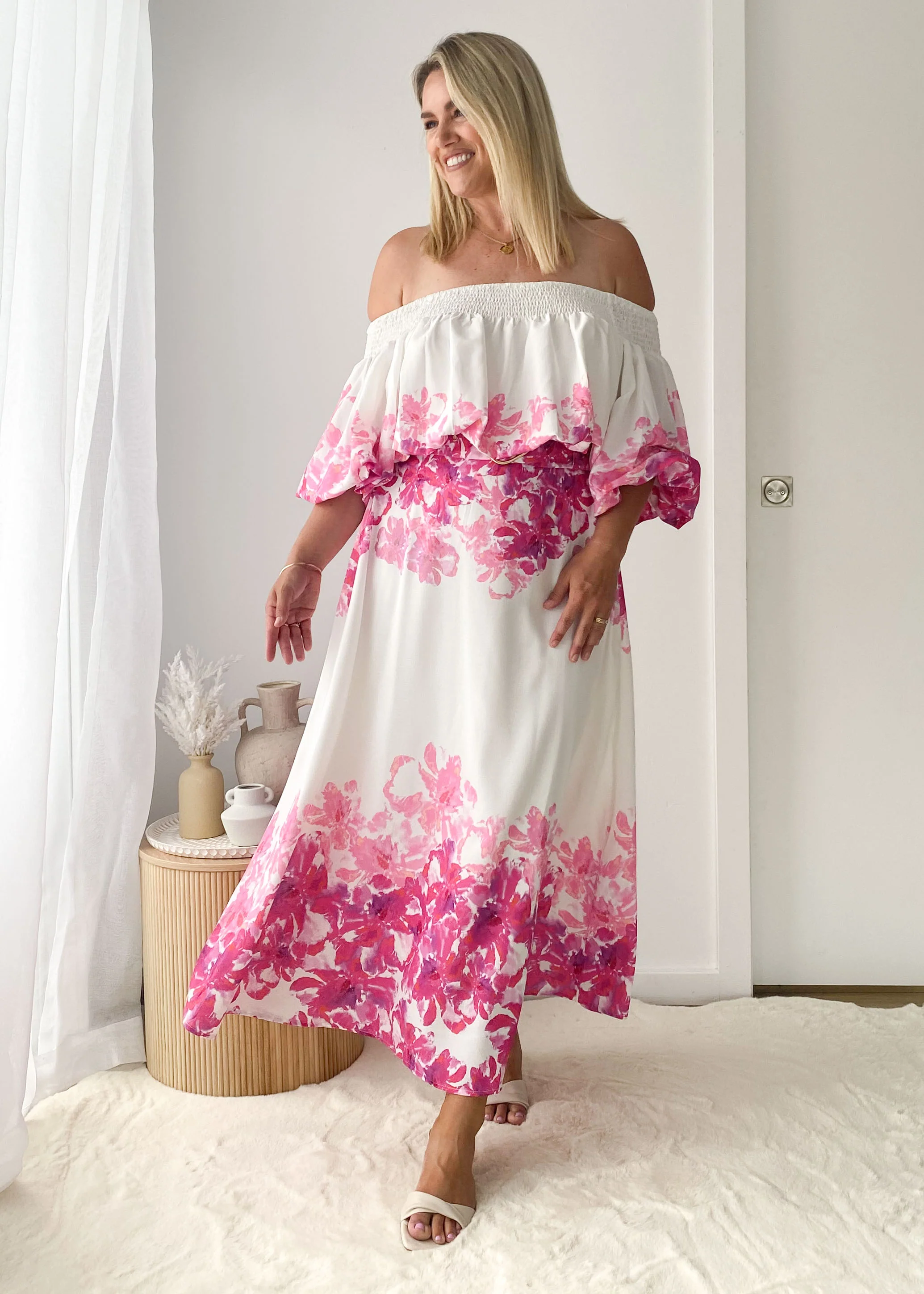 Averie Maxi Skirt - Pink Floral - Image 6