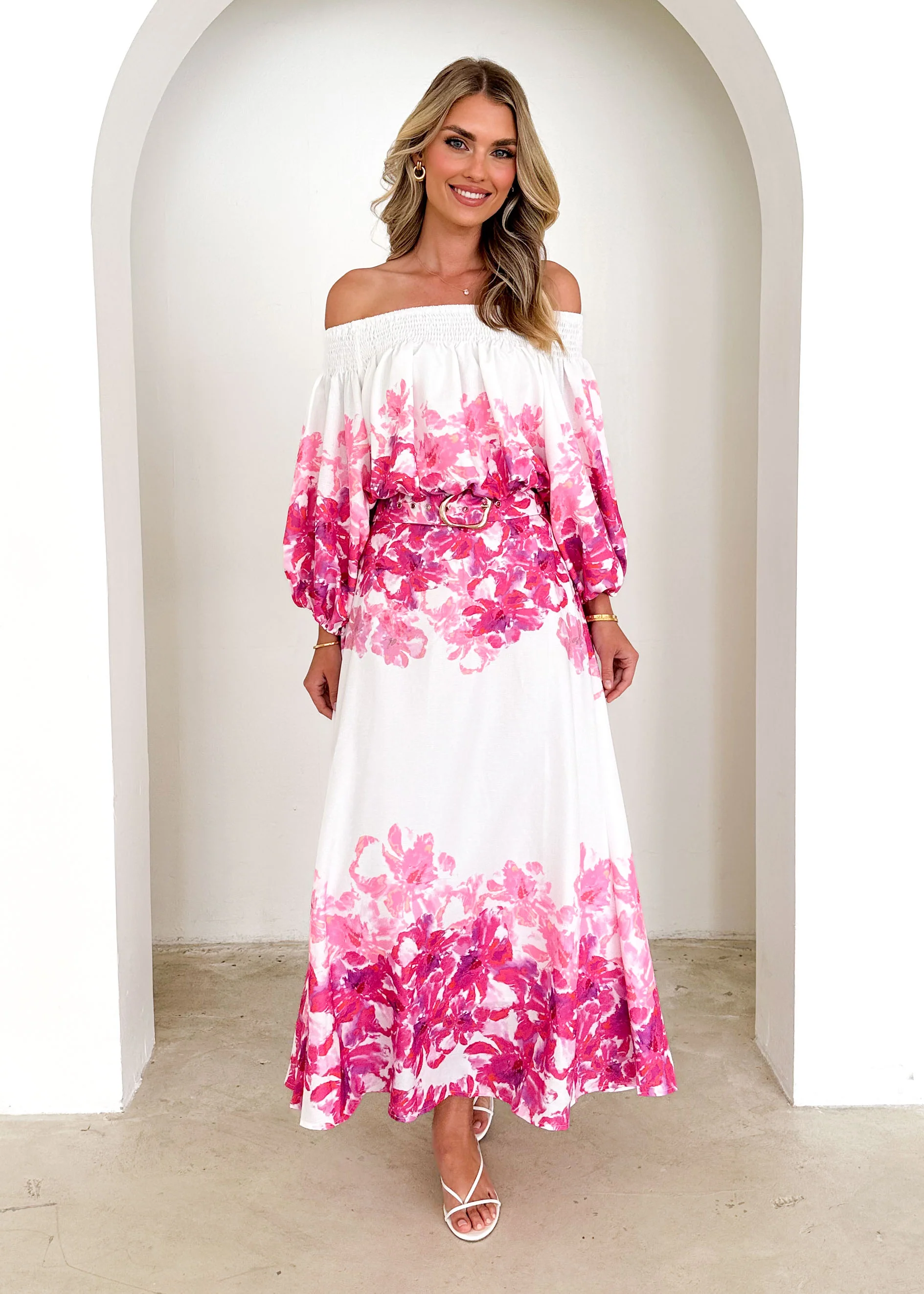 Averie Maxi Skirt - Pink Floral - Image 7
