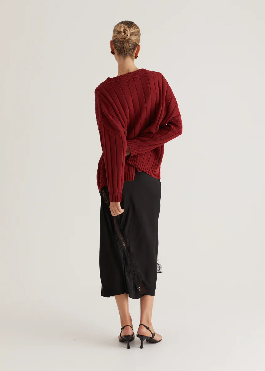 Bobbie Sweater - Wine - Image 7
