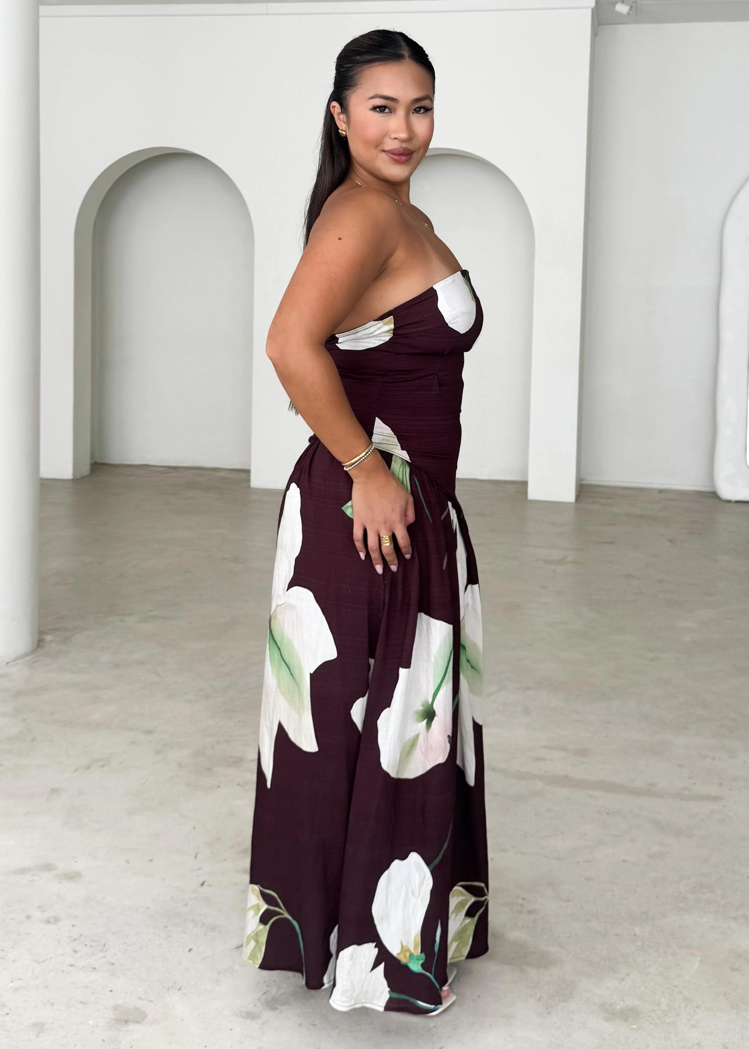Carie Maxi Skirt - Burgundy Calla Lily - Image 6