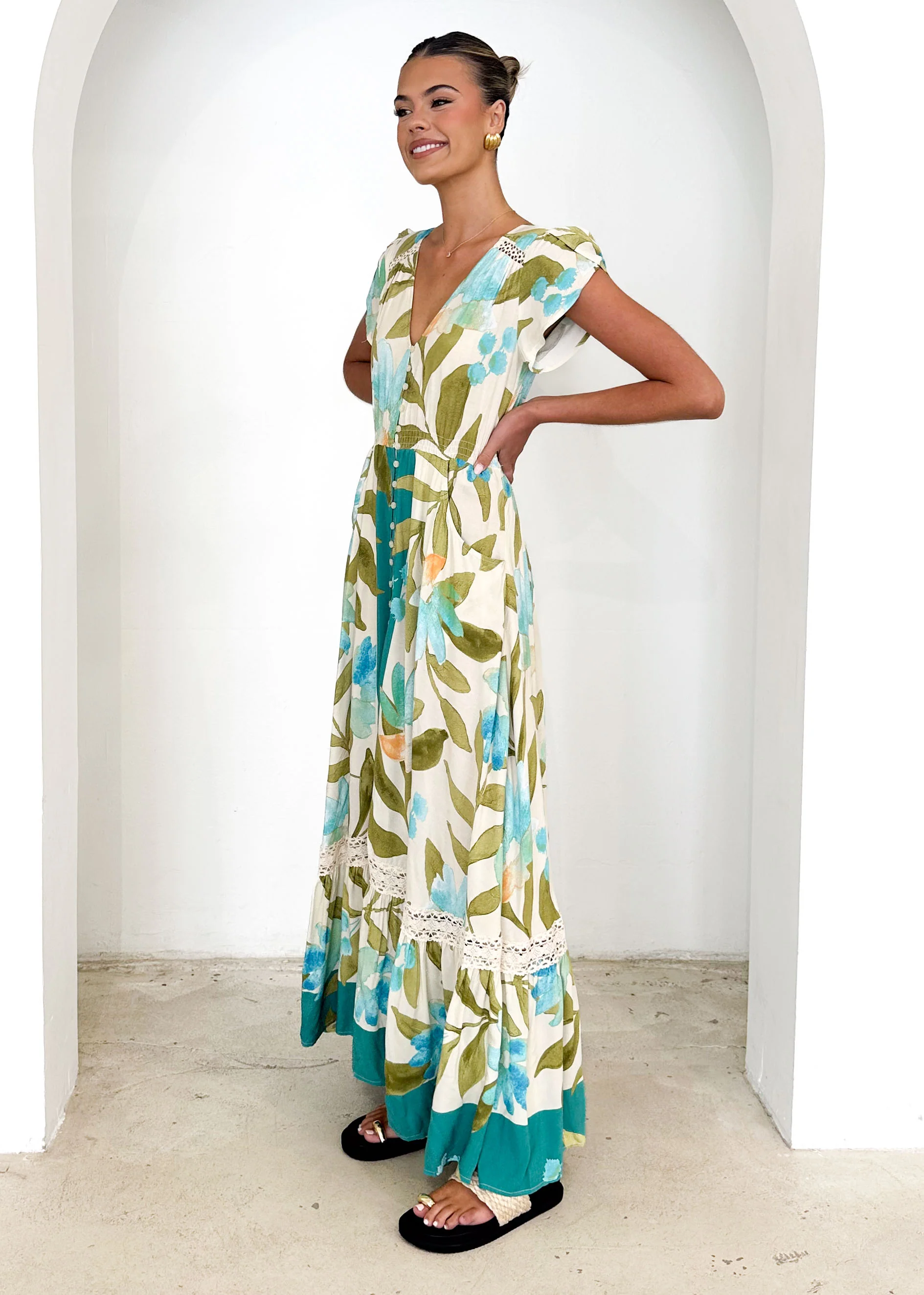 Carmen Maxi Dress - Himalayan Poppy - Image 6