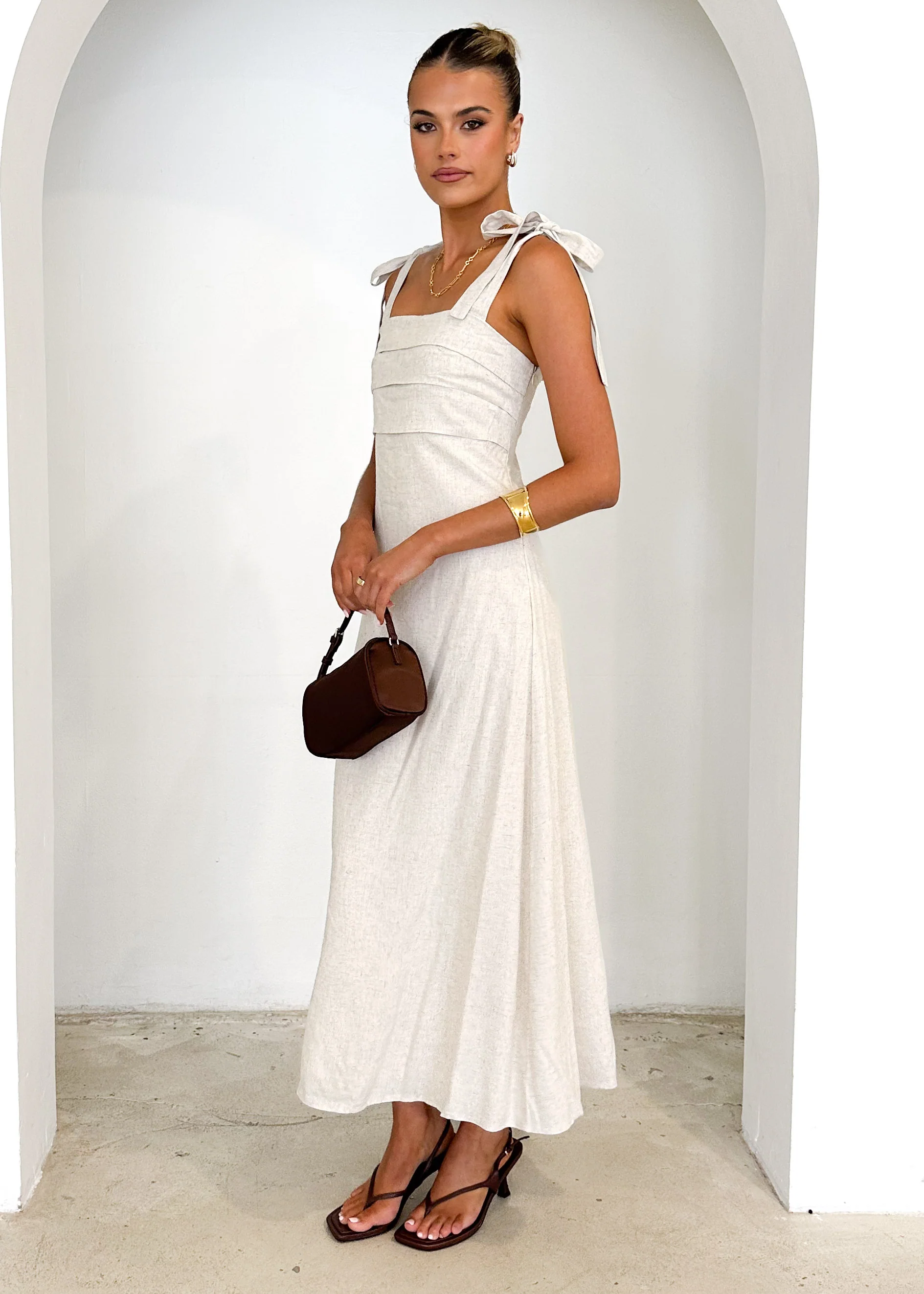 Cartia Maxi Dress - Oatmeal - Image 4