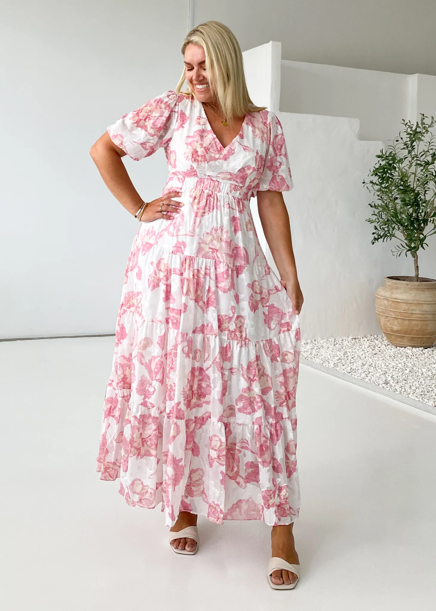 Casablanca Maxi Dress - Pink Rose - Image 11