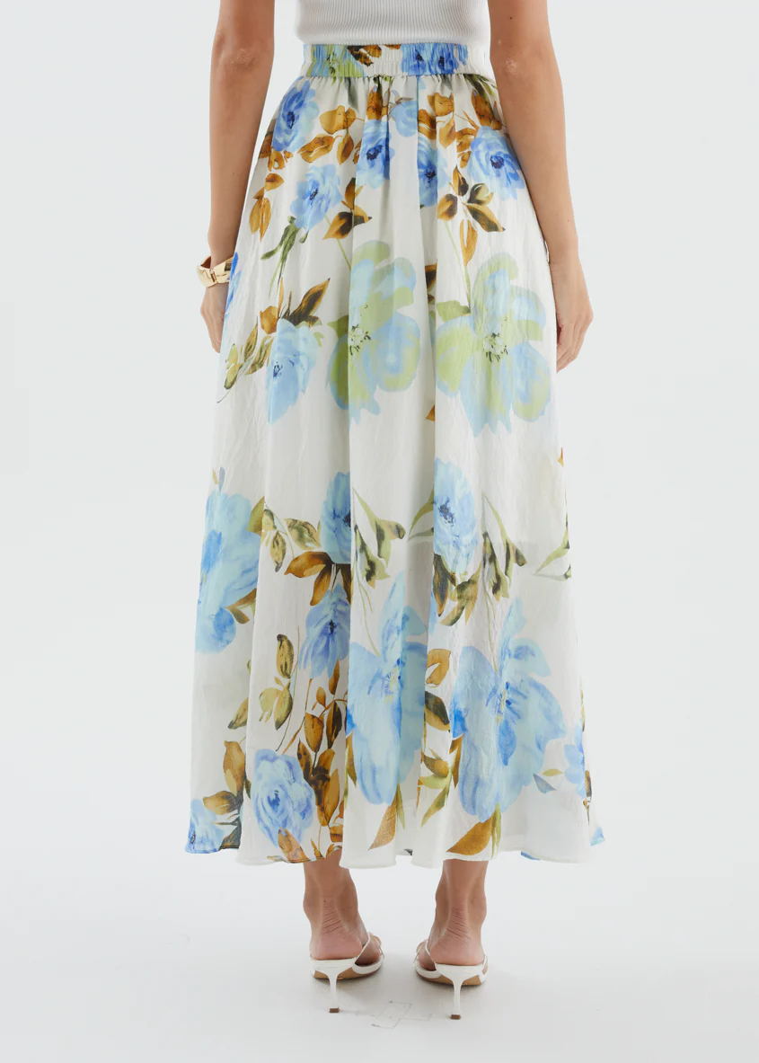 Catana Maxi Skirt - Blue Floral - Image 8