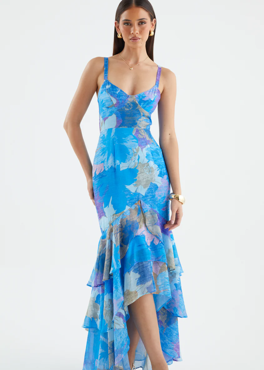 Cavani Maxi Dress - Blue Floral - Image 5