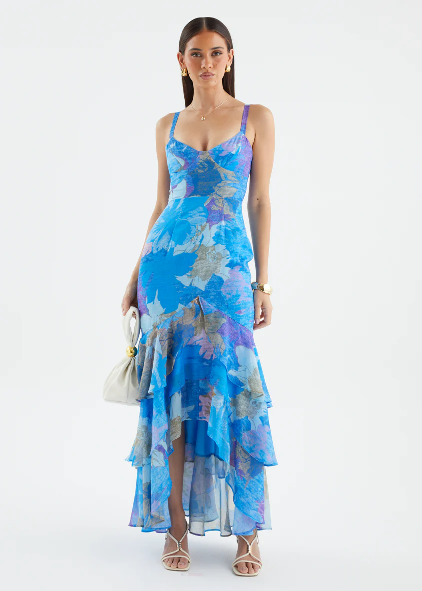 Cavani Maxi Dress - Blue Floral - Image 7
