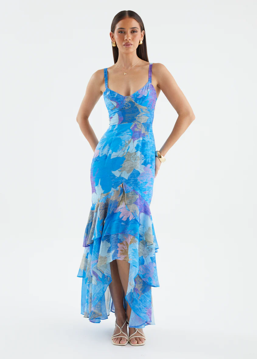 Cavani Maxi Dress - Blue Floral - Image 8
