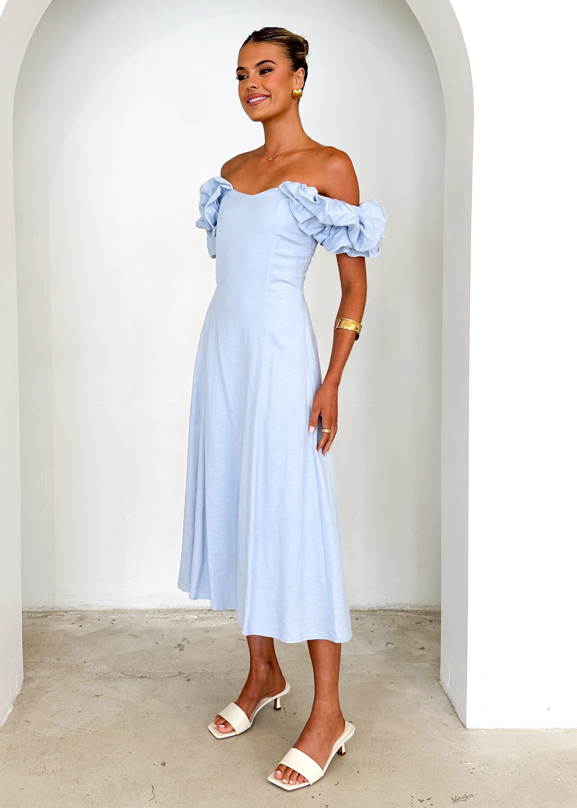 Celtic Midi Dress - Powder Blue - Image 7