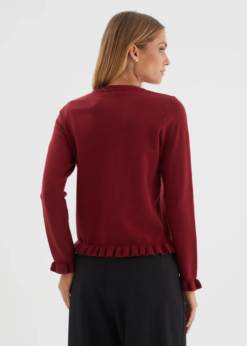 Centennial Sweater - Wine - Image 7
