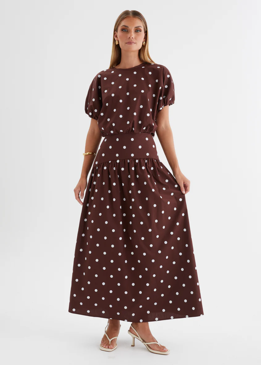 Charlene Top - Choc Polka - Image 2