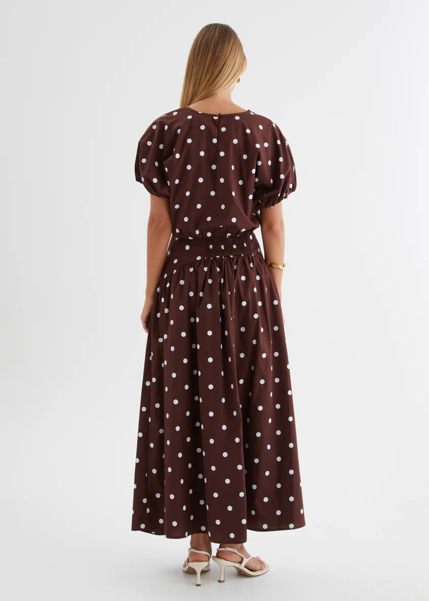 Charlene Top - Choc Polka - Image 8