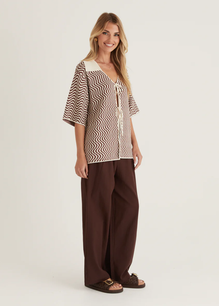 Charley Knit Top - Brown Swirl - Image 6