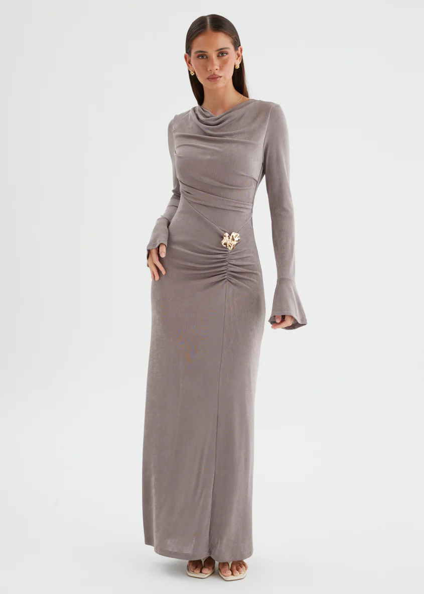 Clarrisa Maxi Dress - Mauve Taupe - Image 4