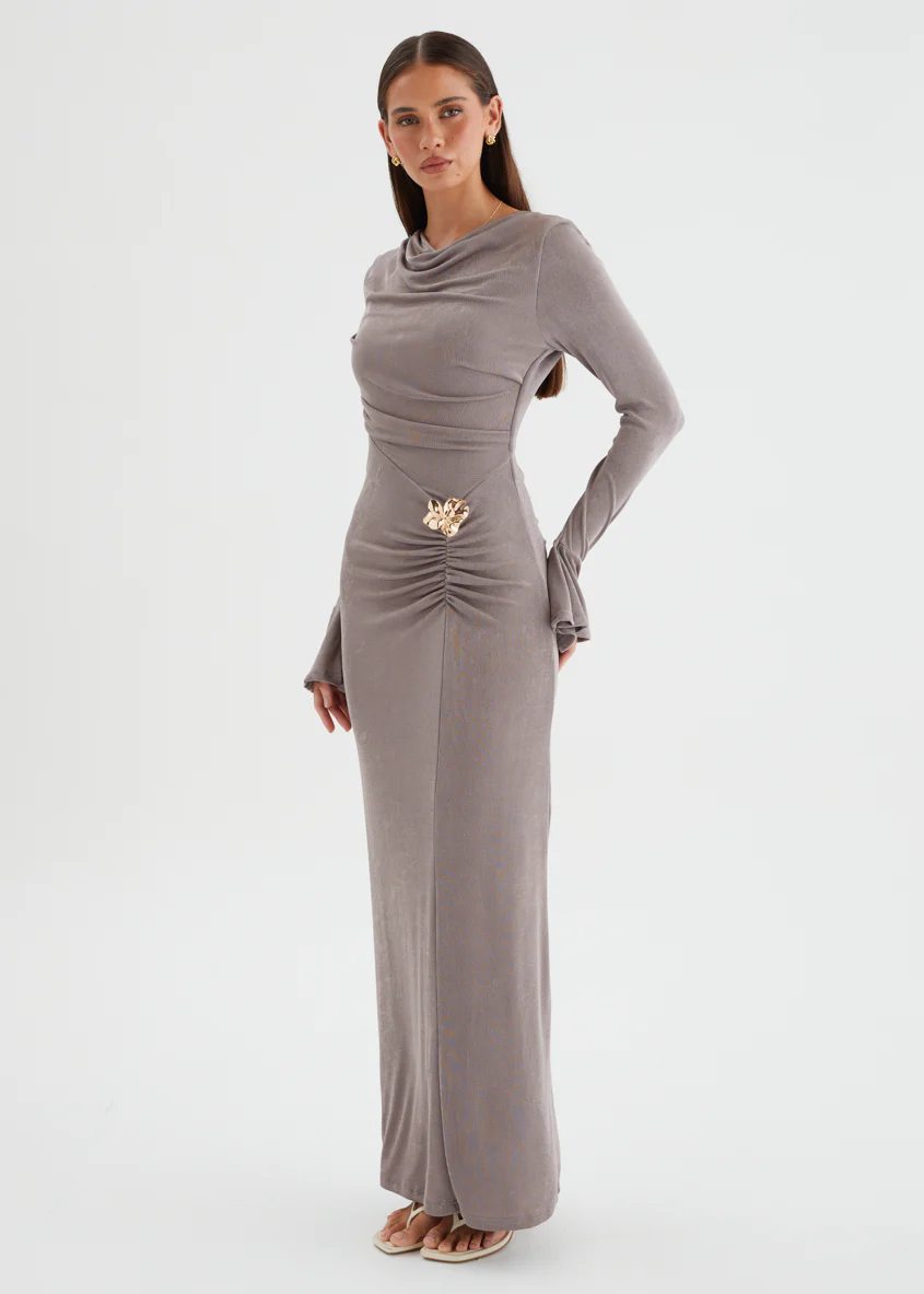 Clarrisa Maxi Dress - Mauve Taupe - Image 5