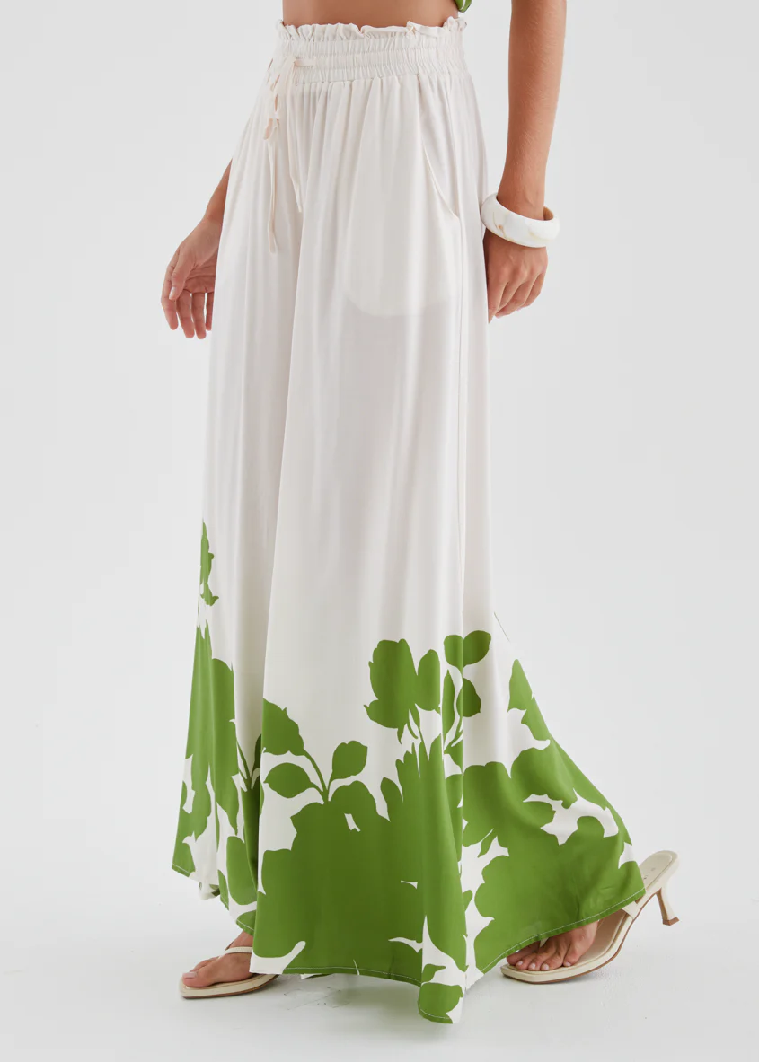 Codey Wide Leg Pants - Matcha Leaf - Image 5