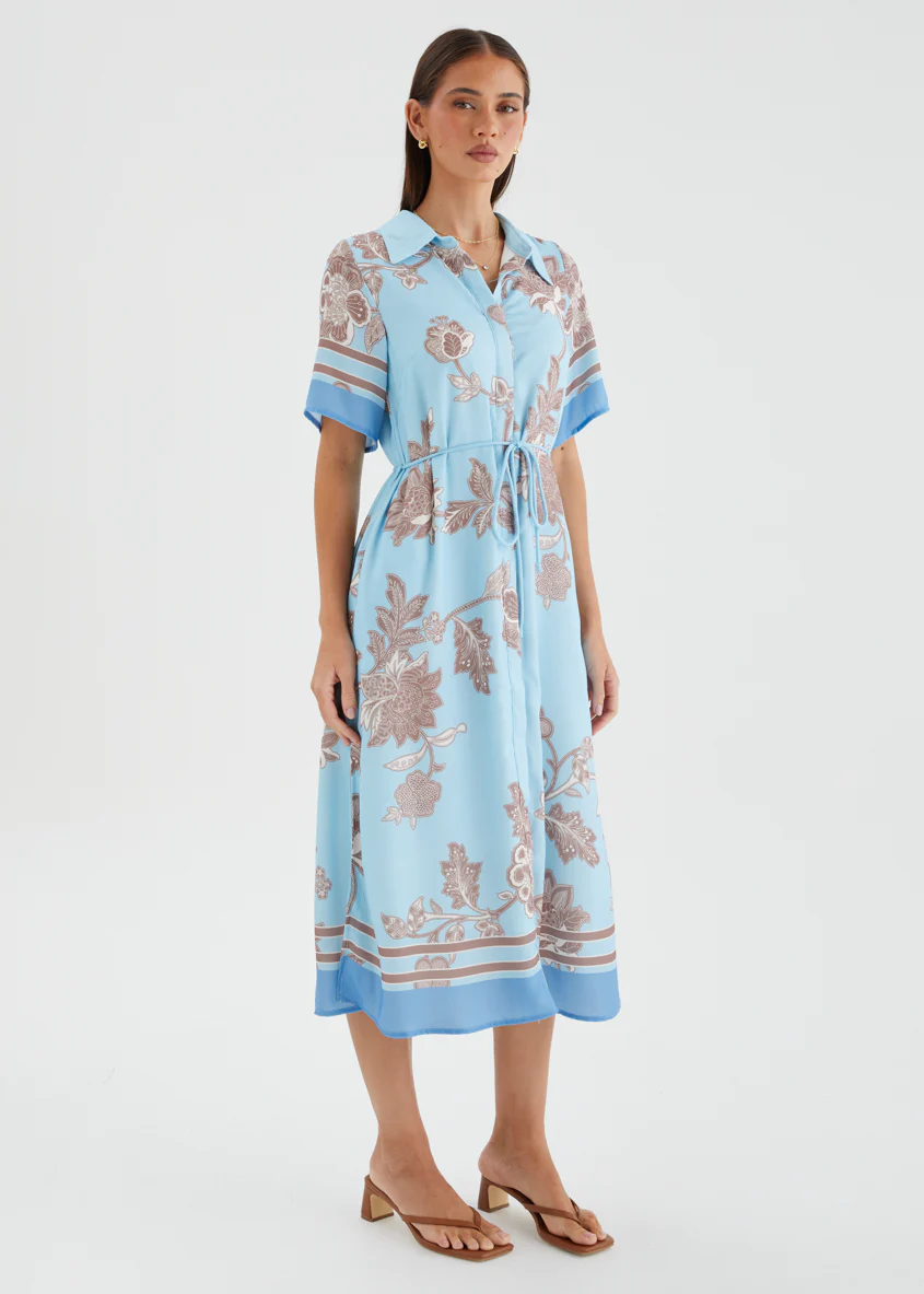 Colleen Midi Dress - Sky Fleur - Image 5