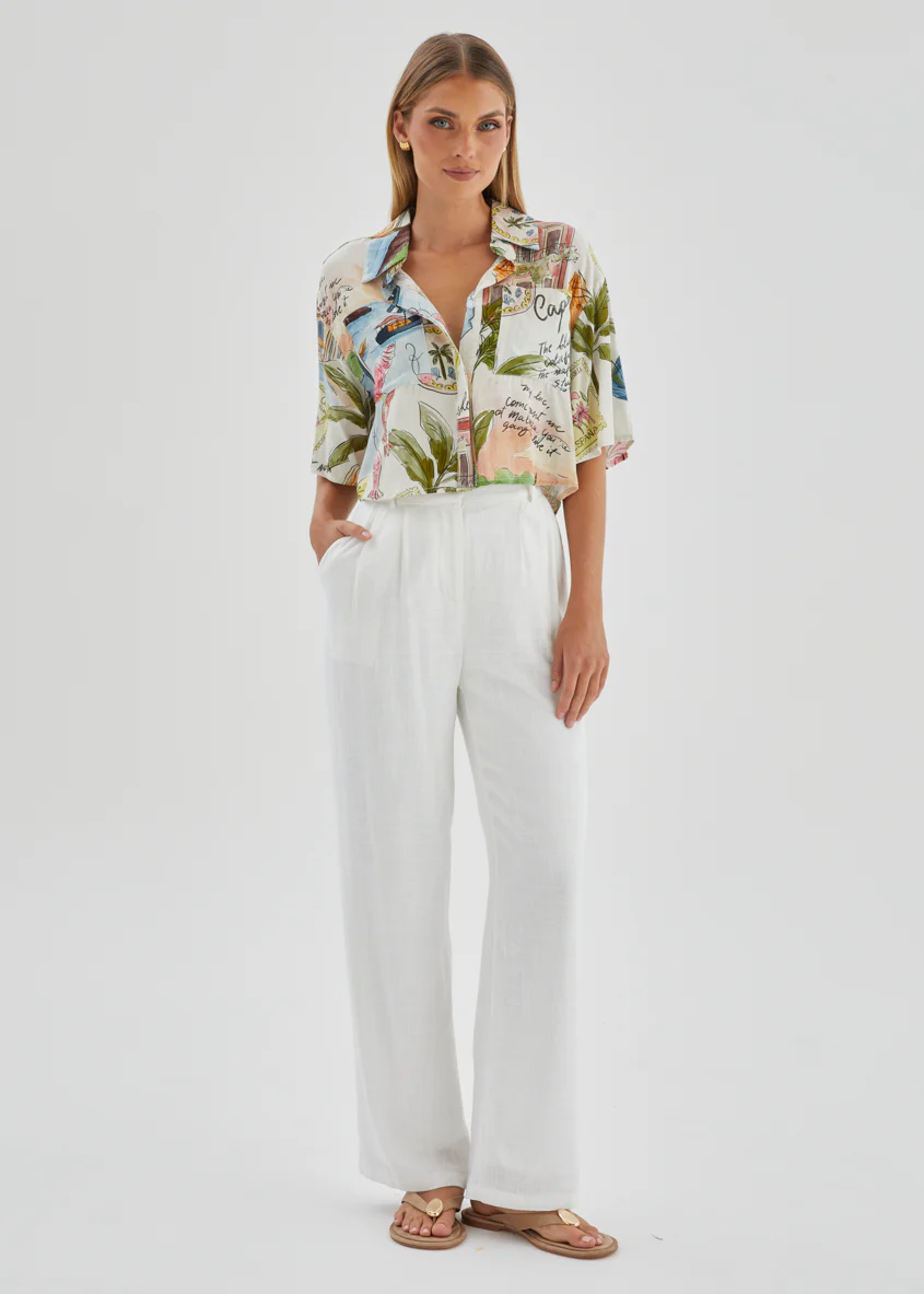 Cueva Cropped Shirt - Capri - Image 2