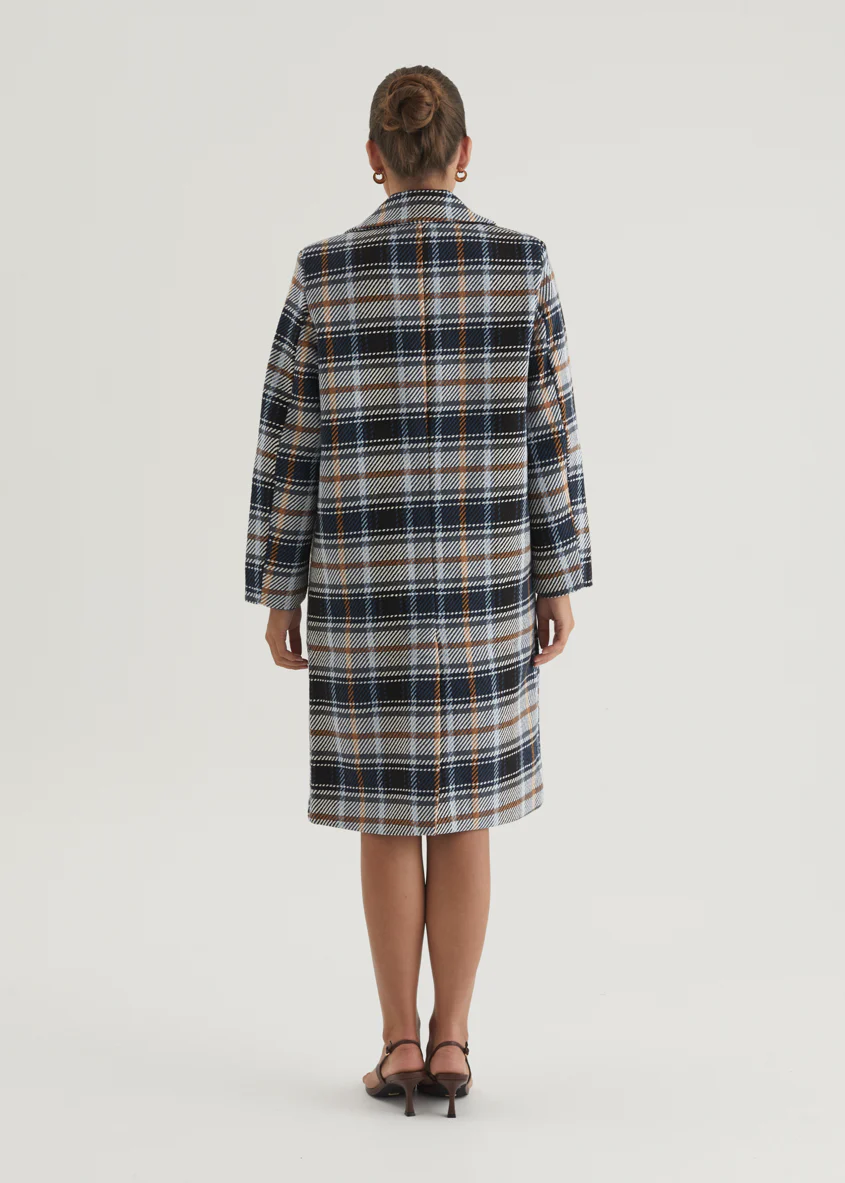 Cyan Coat - Navy Check - Image 12